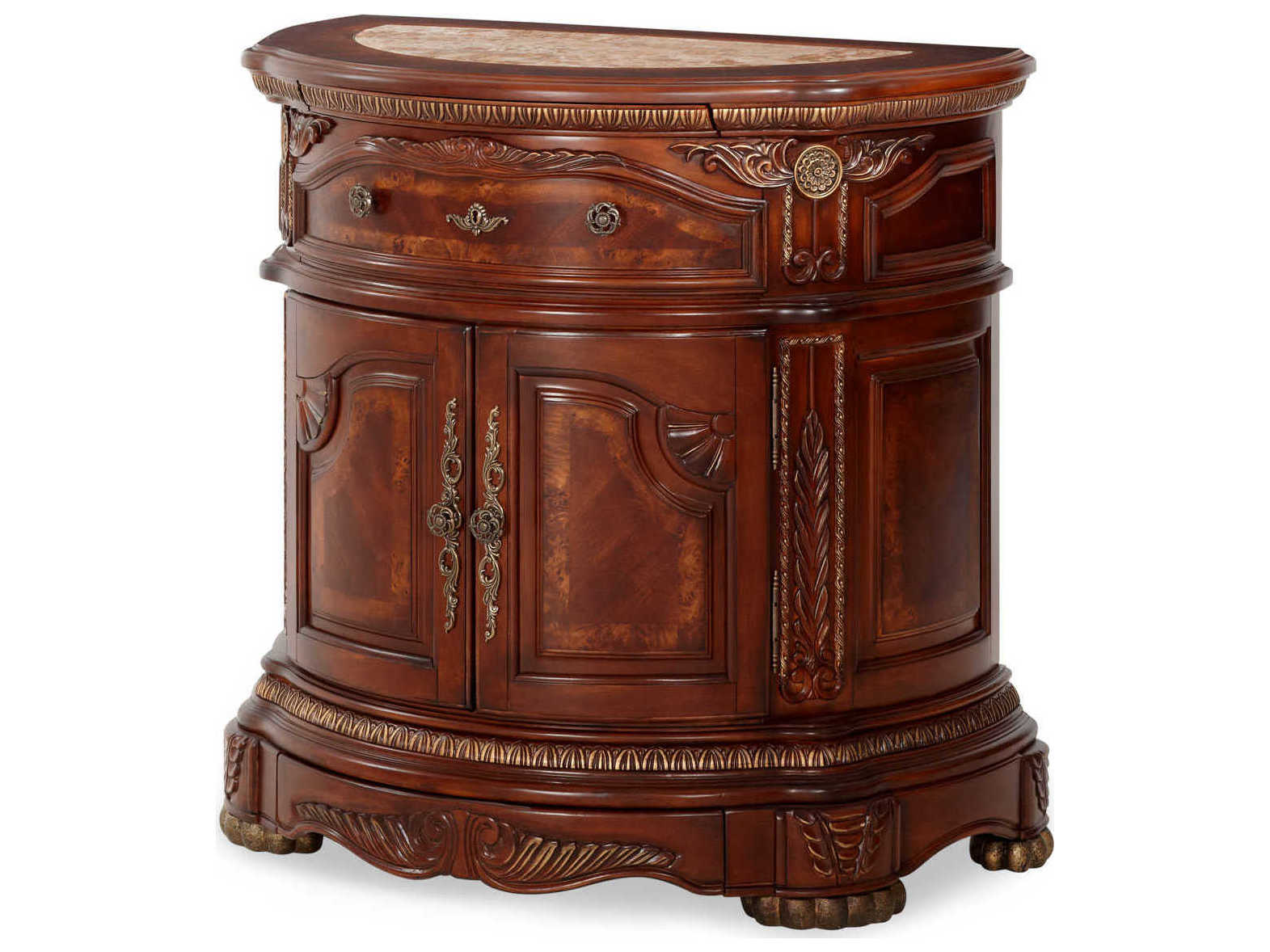 Luxecor Gilded Honey Walnut Brown Solid Wood Accent Chest