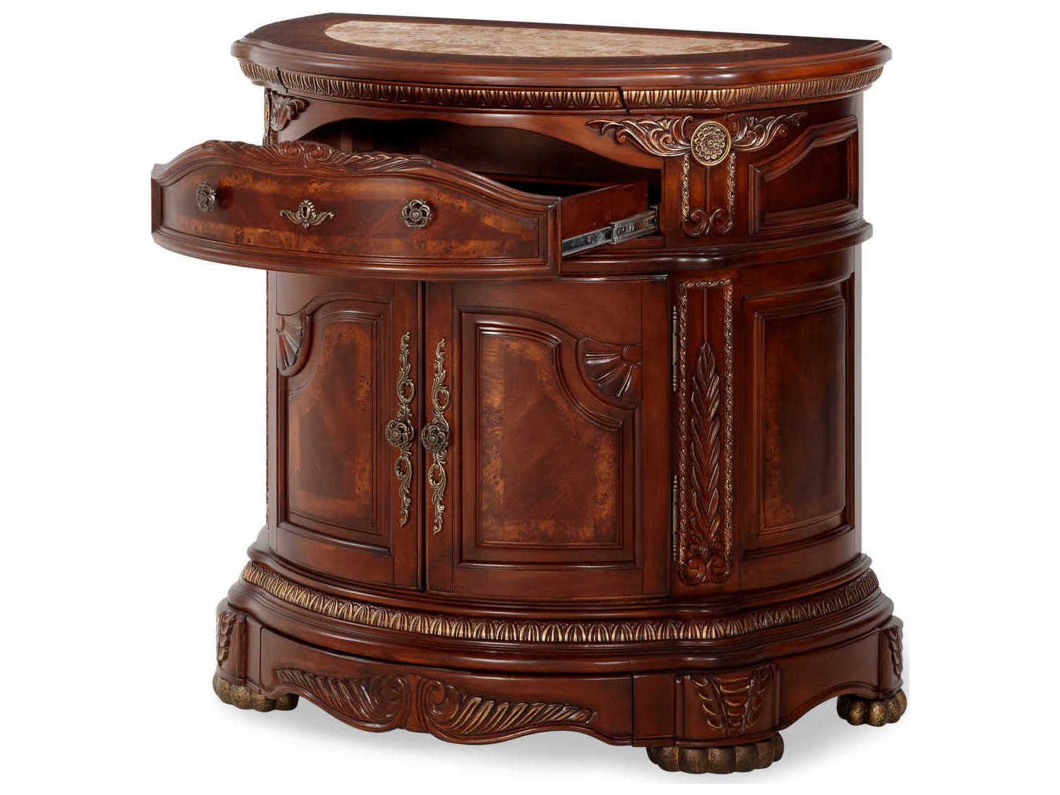 Luxecor Gilded Honey Walnut Brown Solid Wood Accent Chest