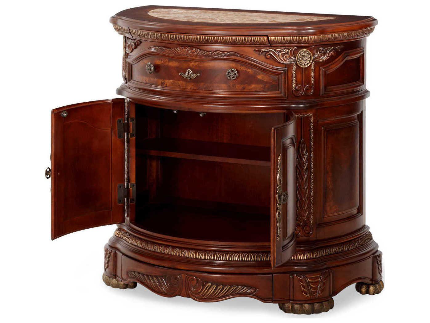 Luxecor Gilded Honey Walnut Brown Solid Wood Accent Chest