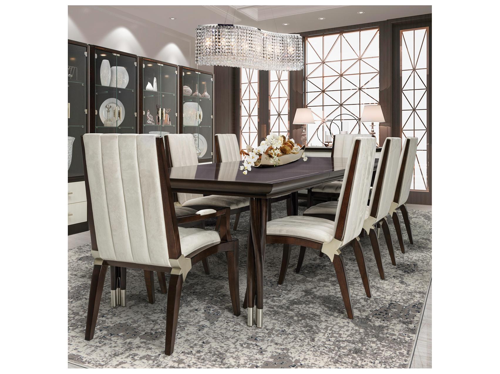 Michael Amini Paris Chic Rectangular Wood Dining Table
