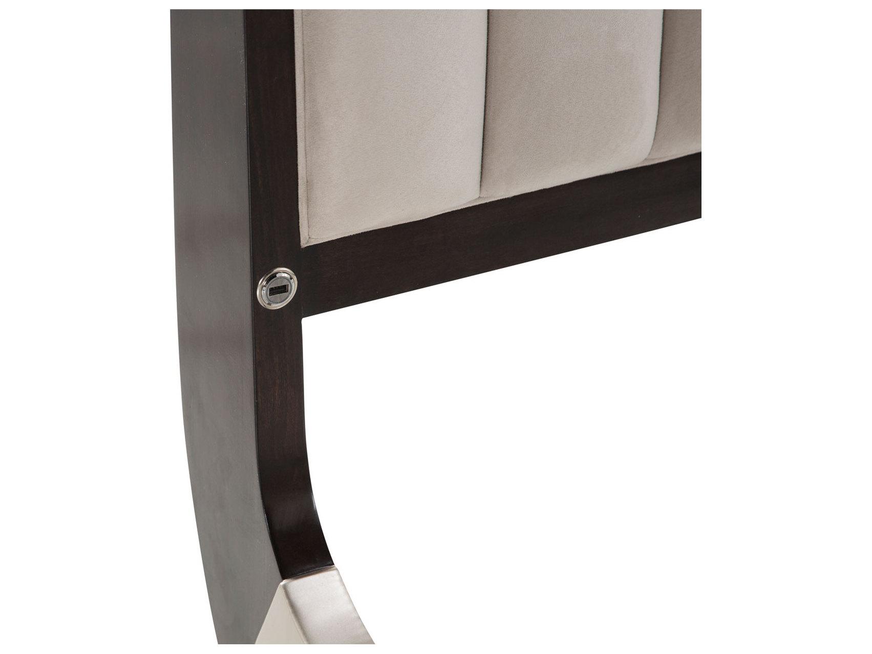 Michael Amini Paris Chic Gray Beech Wood King Sleigh Bed