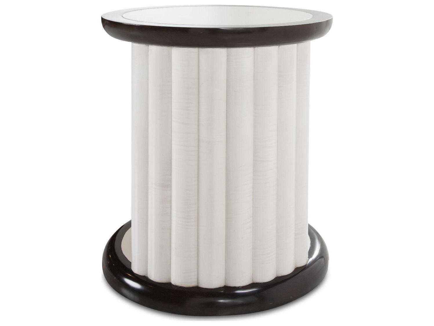 Michael Amini Paris Chic Round Wood End Table