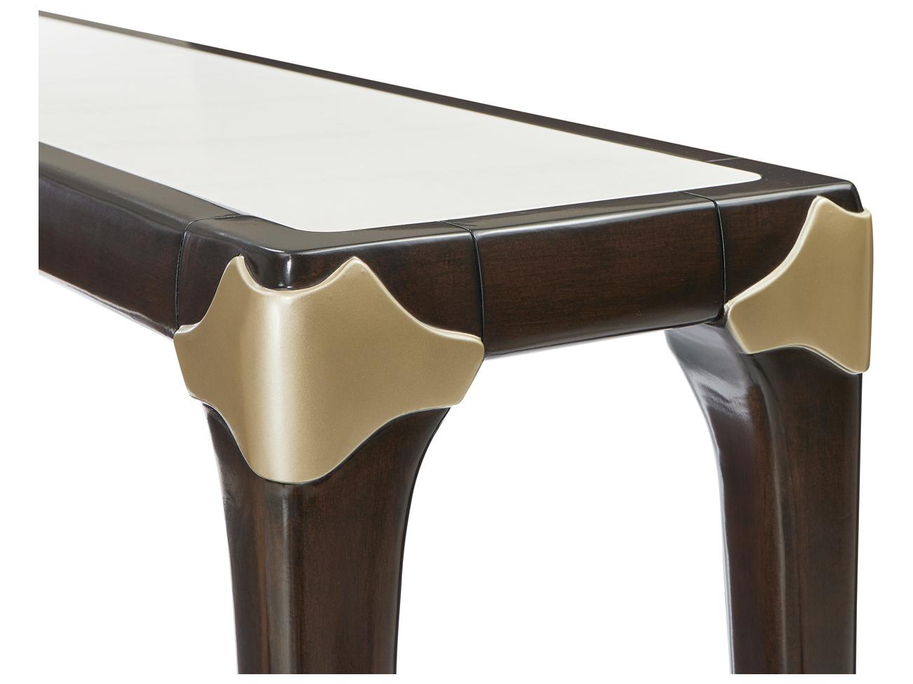 Michael Amini Paris Chic Rectangular Marble Console Table