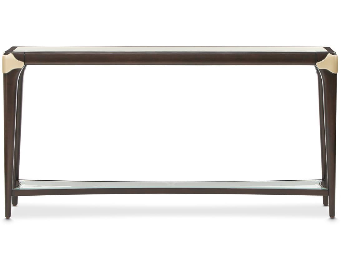 Michael Amini Paris Chic Rectangular Marble Console Table