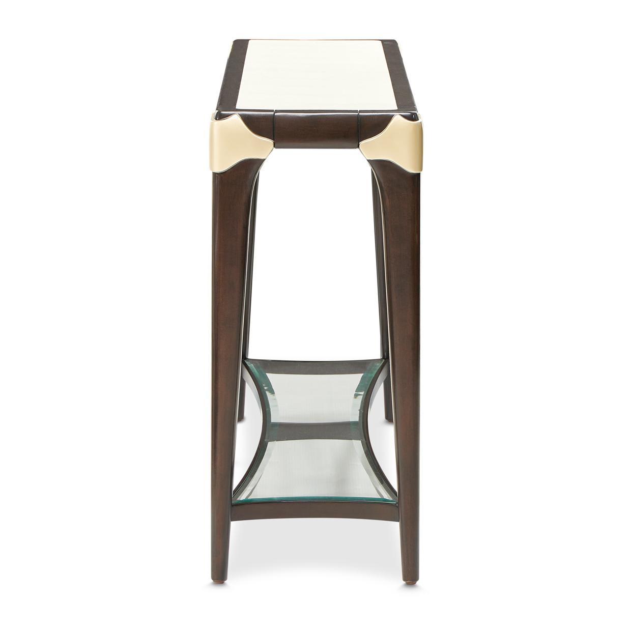 Michael Amini Paris Chic Rectangular Marble Console Table