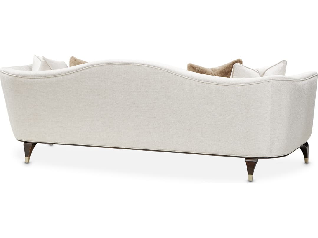 Michael Amini Paris Chic White Upholstered Sofa