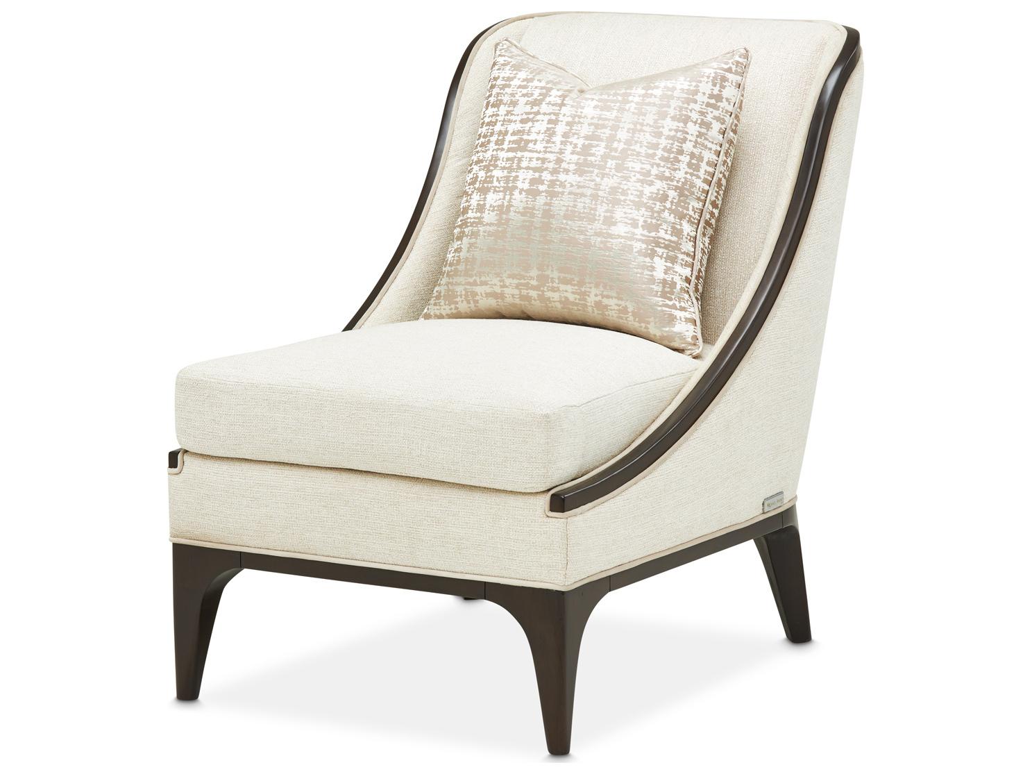 Michael Amini Paris Chic White Accent Chair