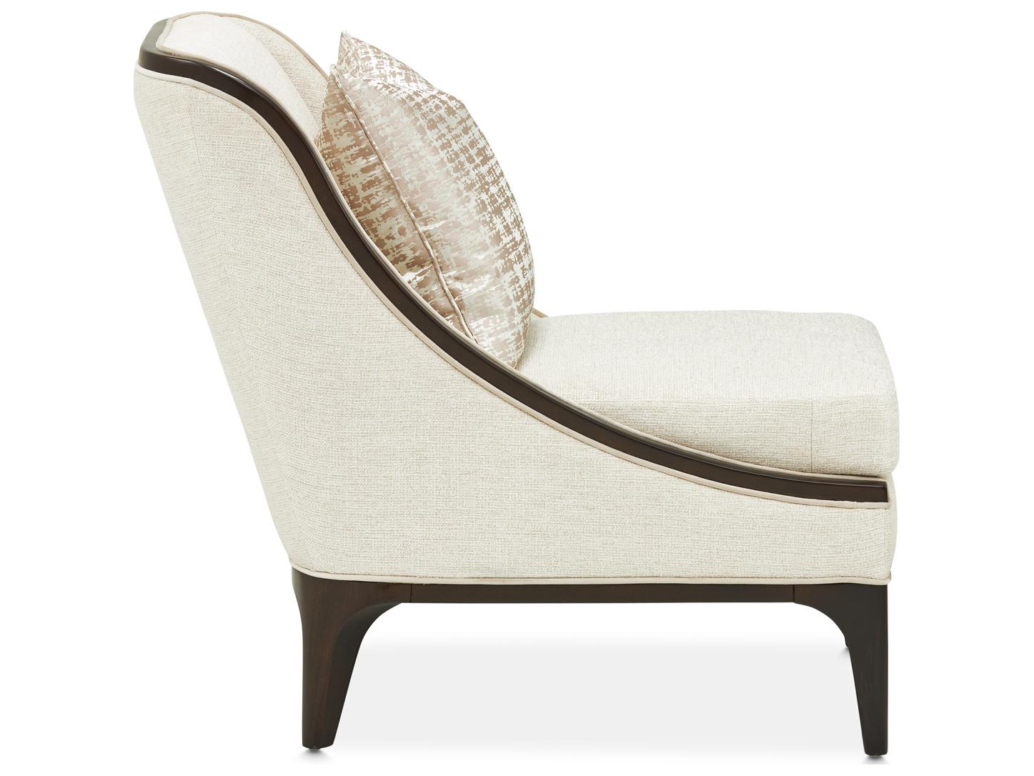 Michael Amini Paris Chic White Accent Chair