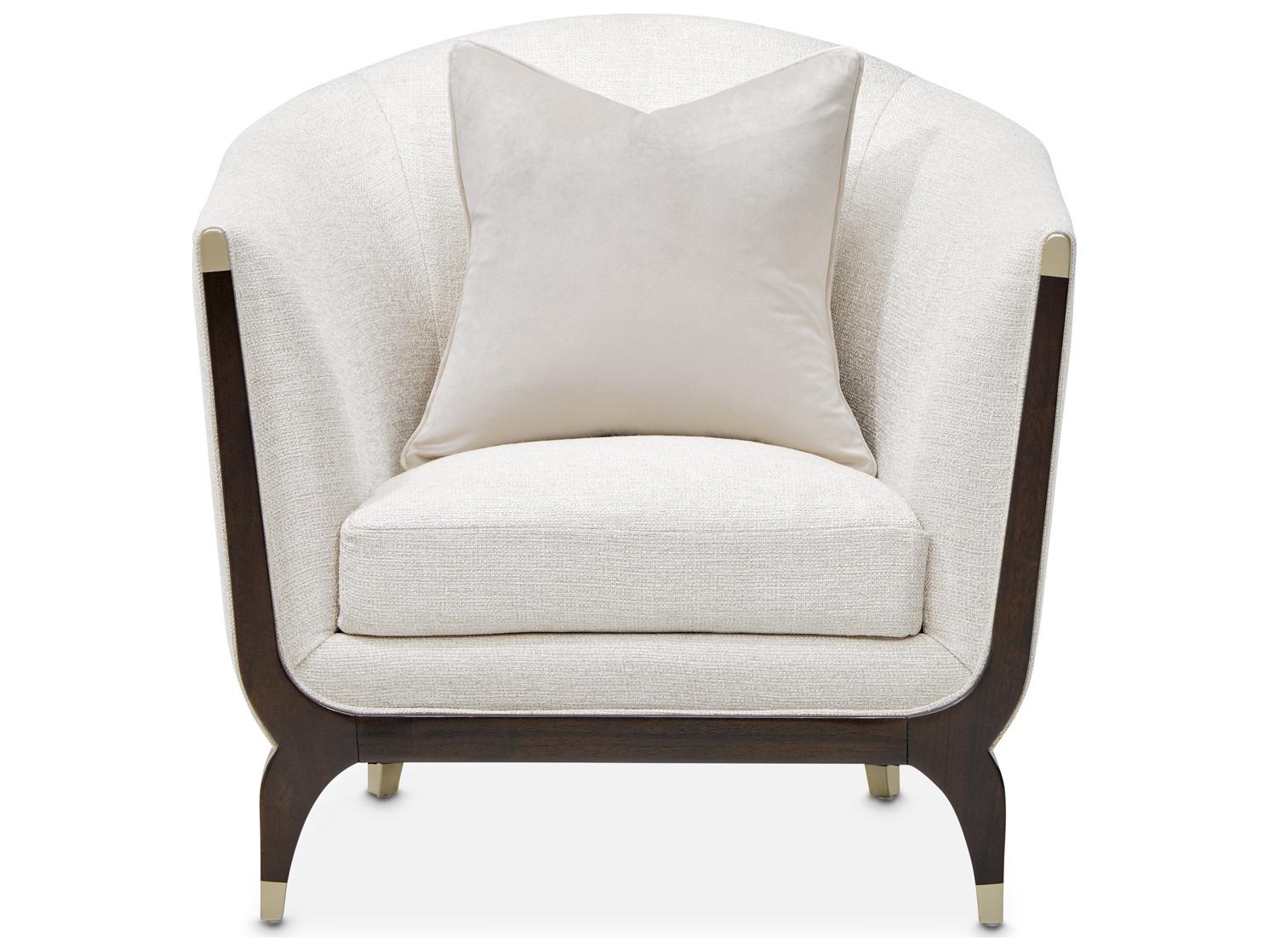 Michael Amini Paris Chic White Accent Chair