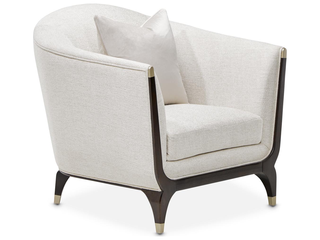 Michael Amini Paris Chic White Accent Chair