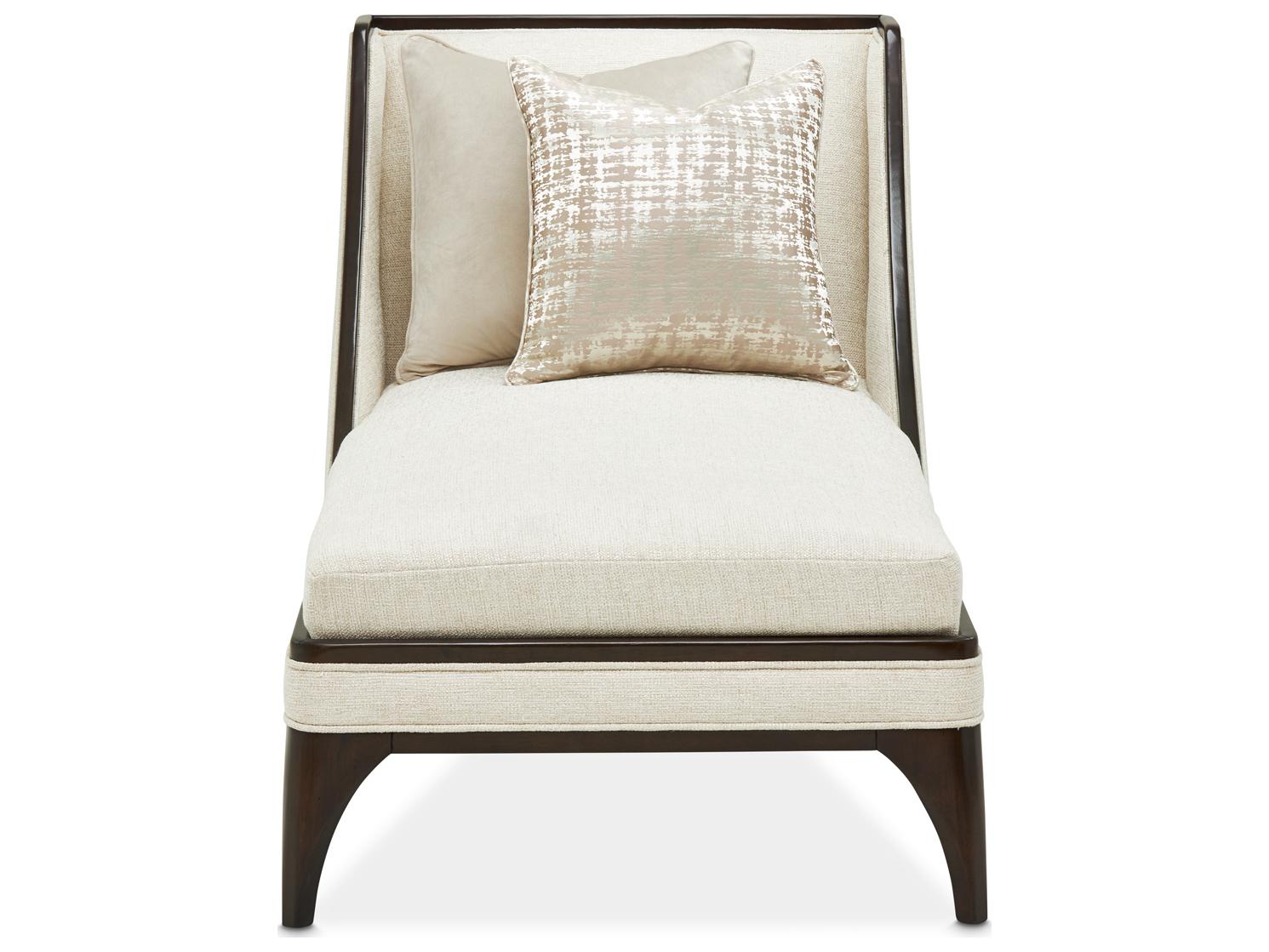 Michael Amini Paris Chic White Upholstered Chaise