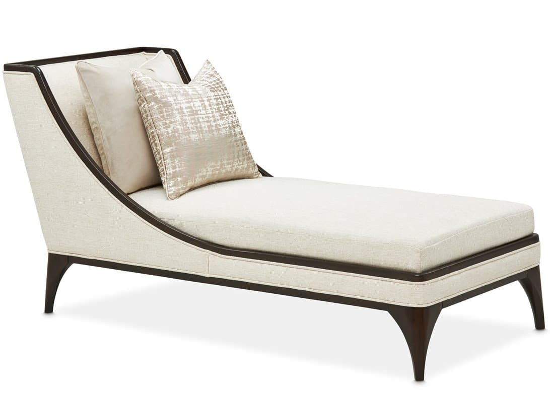 Michael Amini Paris Chic White Upholstered Chaise