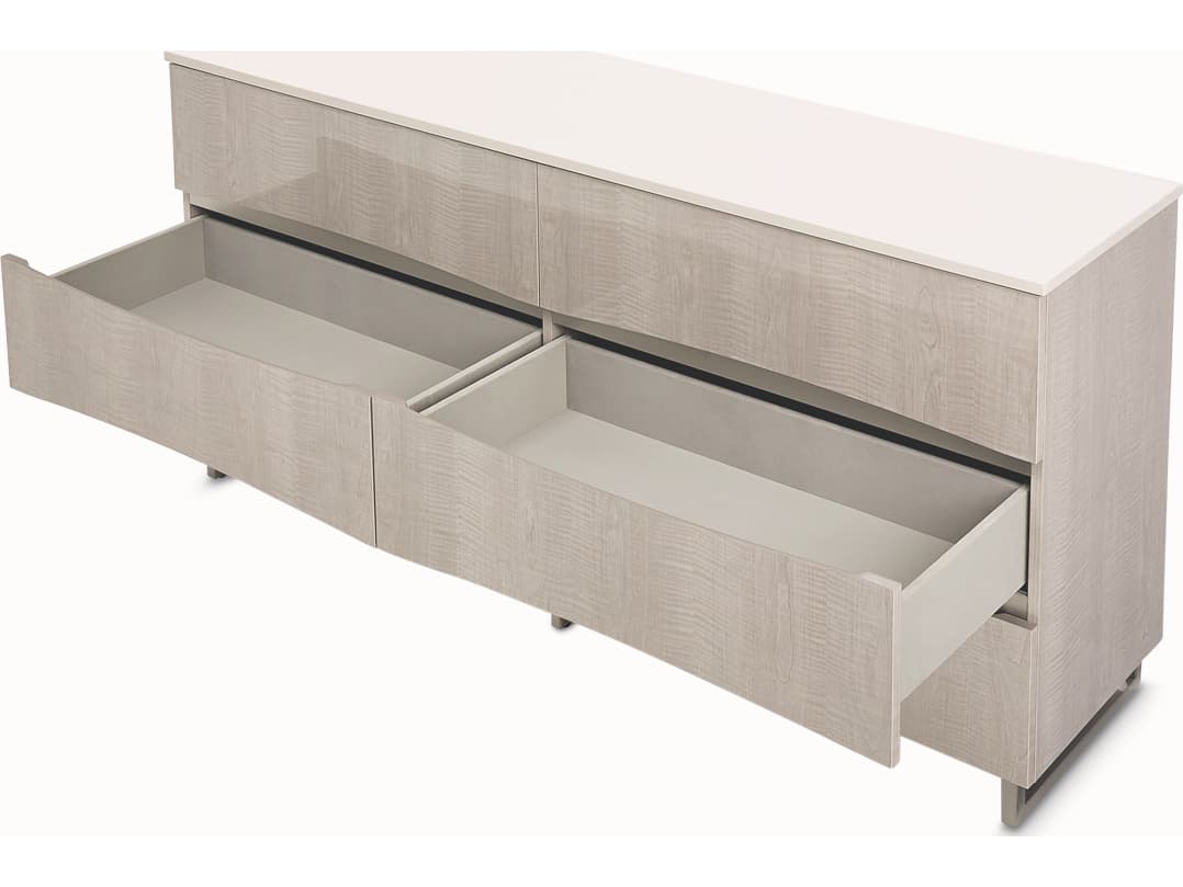 Michael Amini Marin 6-Drawers Gray Double Dresser