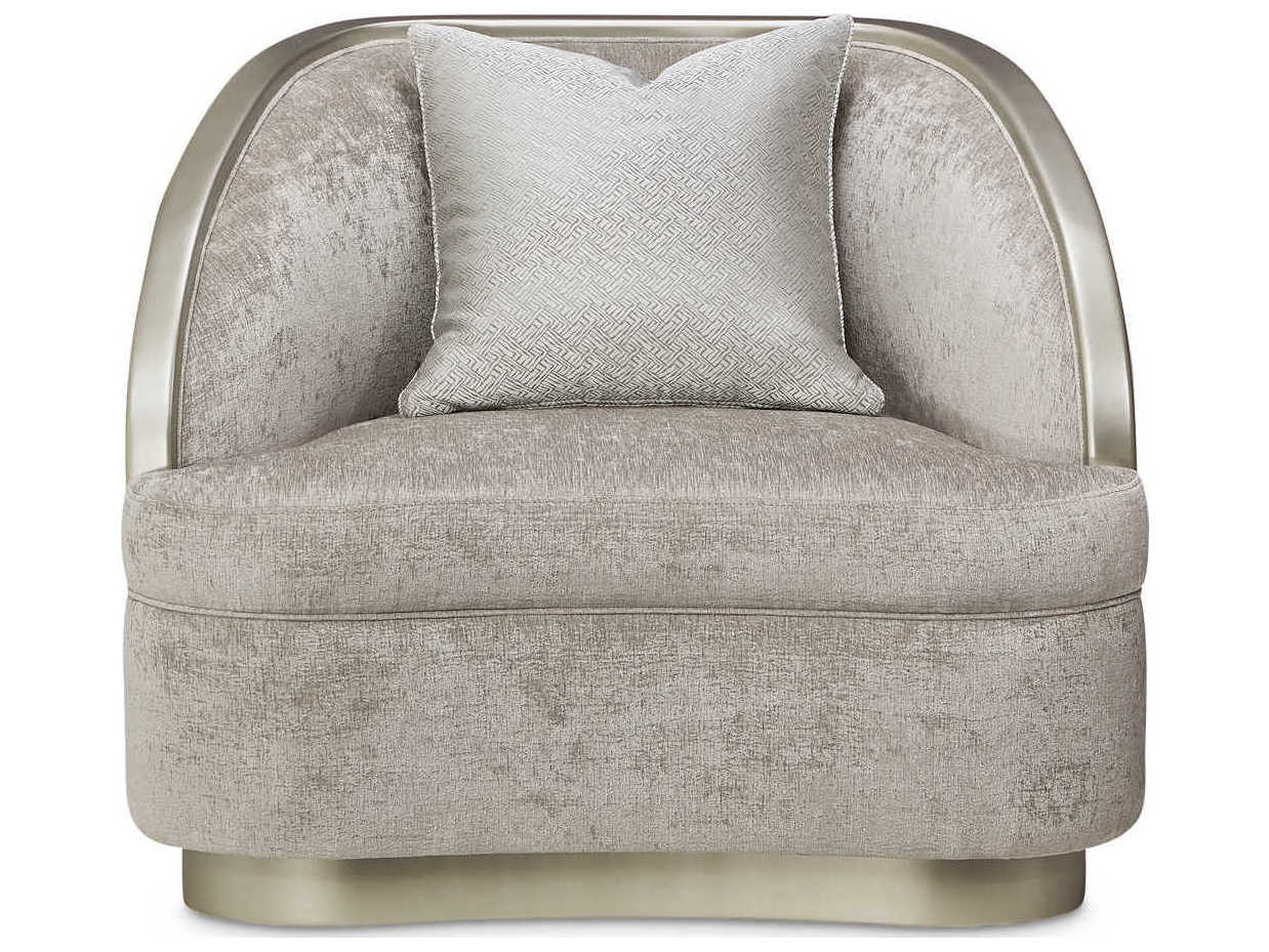 Michael Amini Lanna Gray Fabric Accent Chair