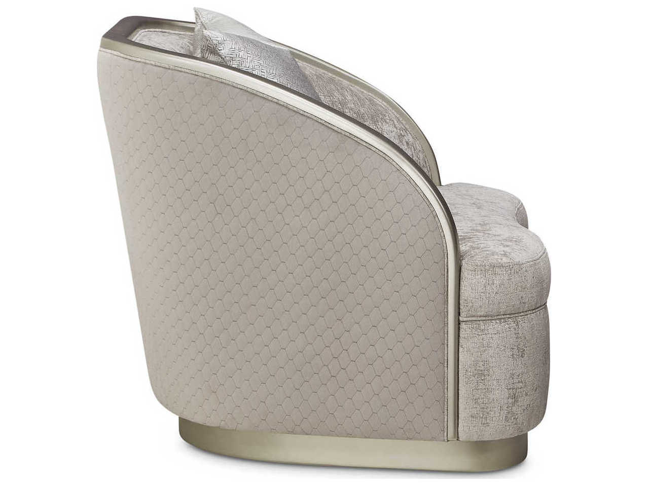Michael Amini Lanna Gray Fabric Accent Chair