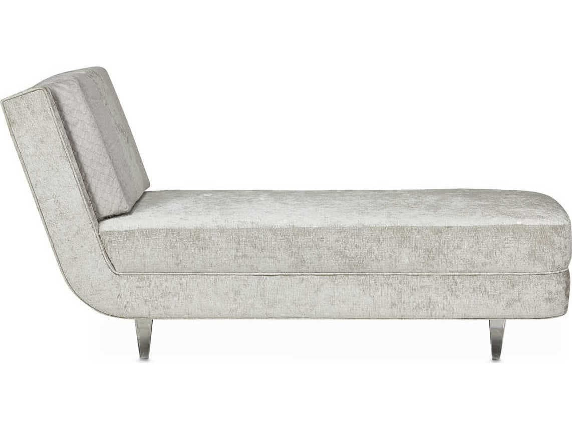 Michael Amini Lanna Storm Gray Upholstered Chaise