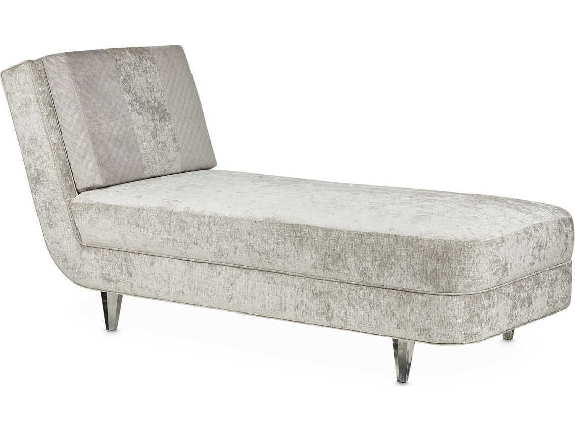 Michael Amini Lanna Storm Gray Upholstered Chaise