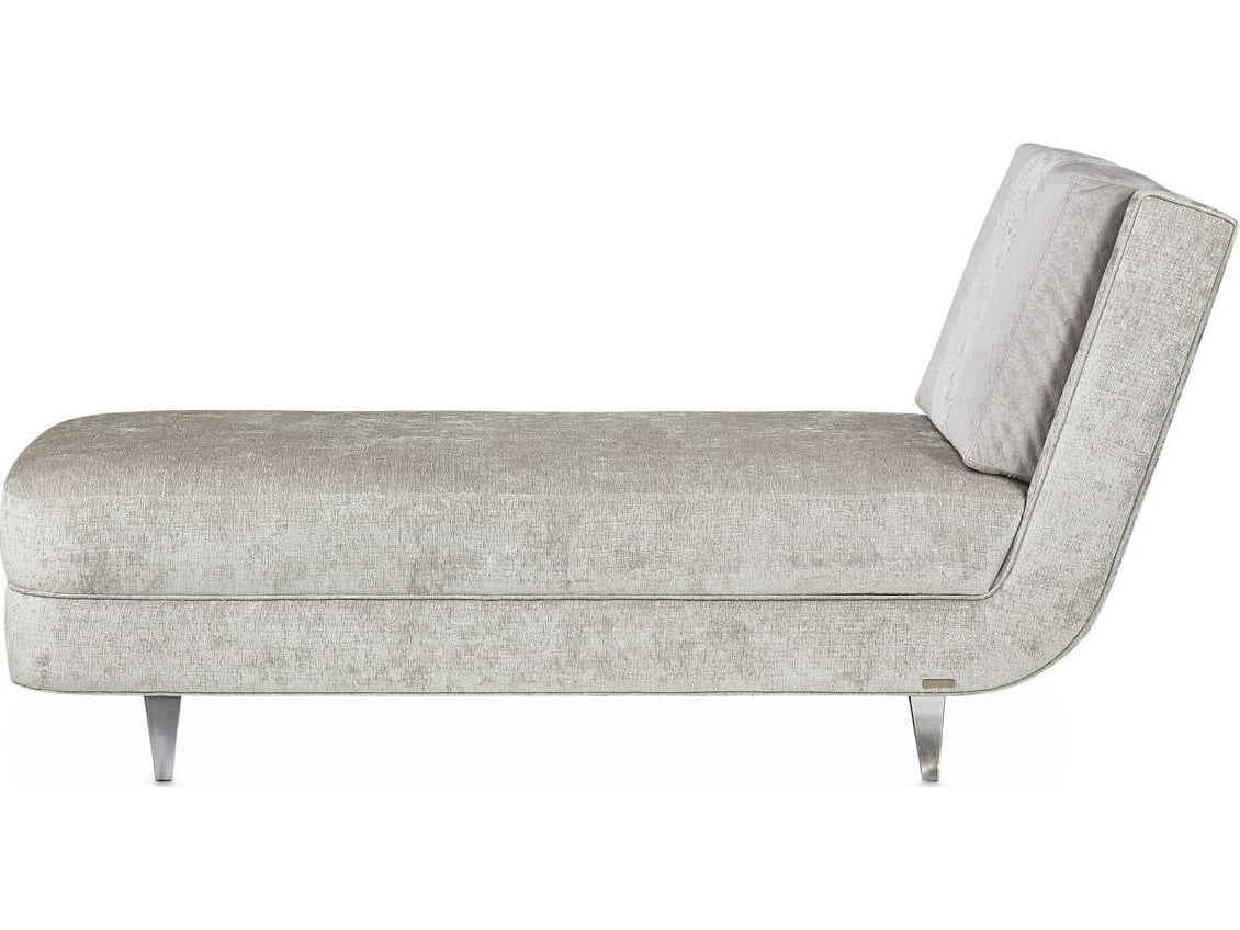 Michael Amini Lanna Storm Gray Upholstered Chaise