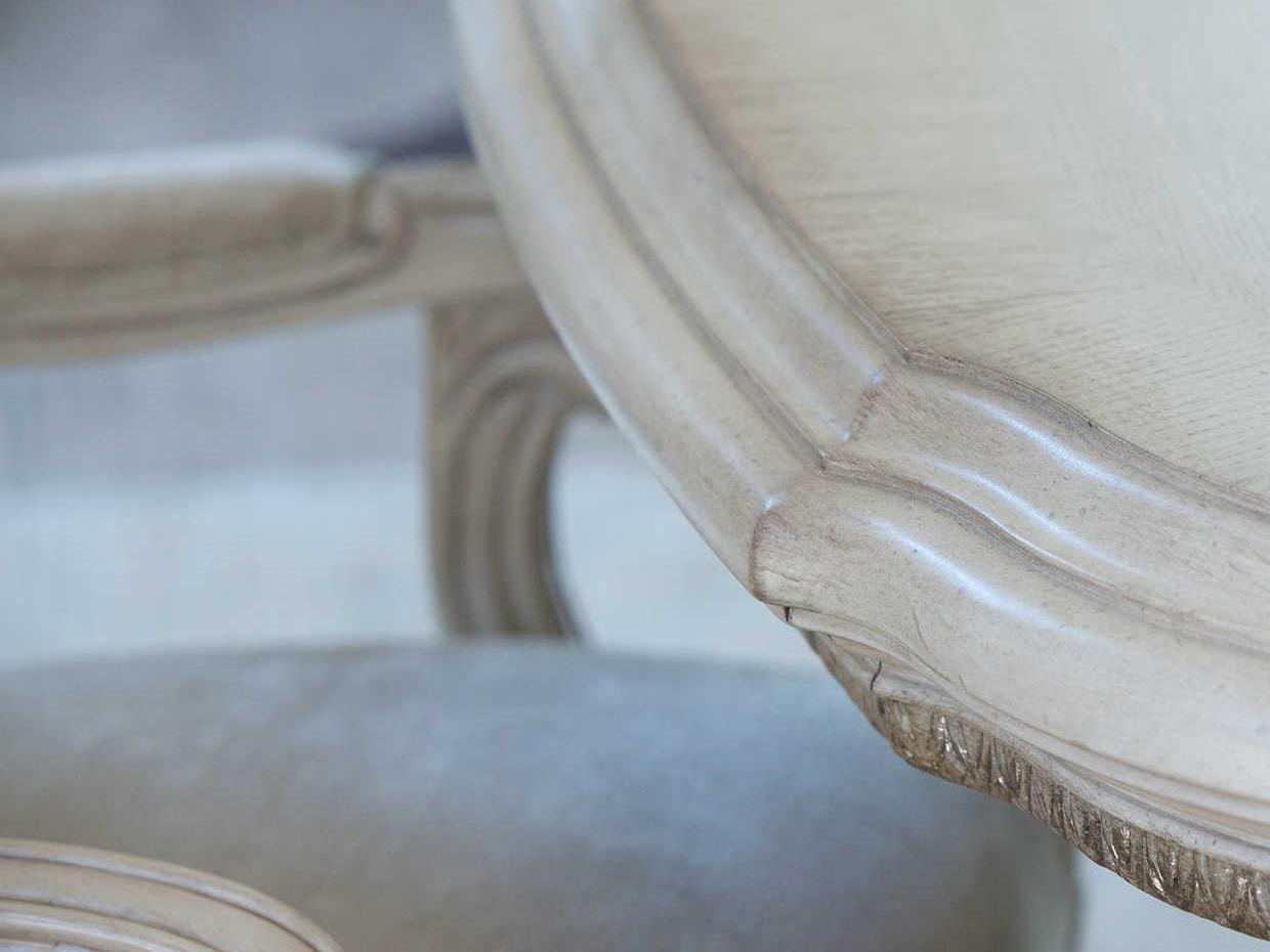 Luxecor Gilded Rectangular Wood Champagne Dining Table