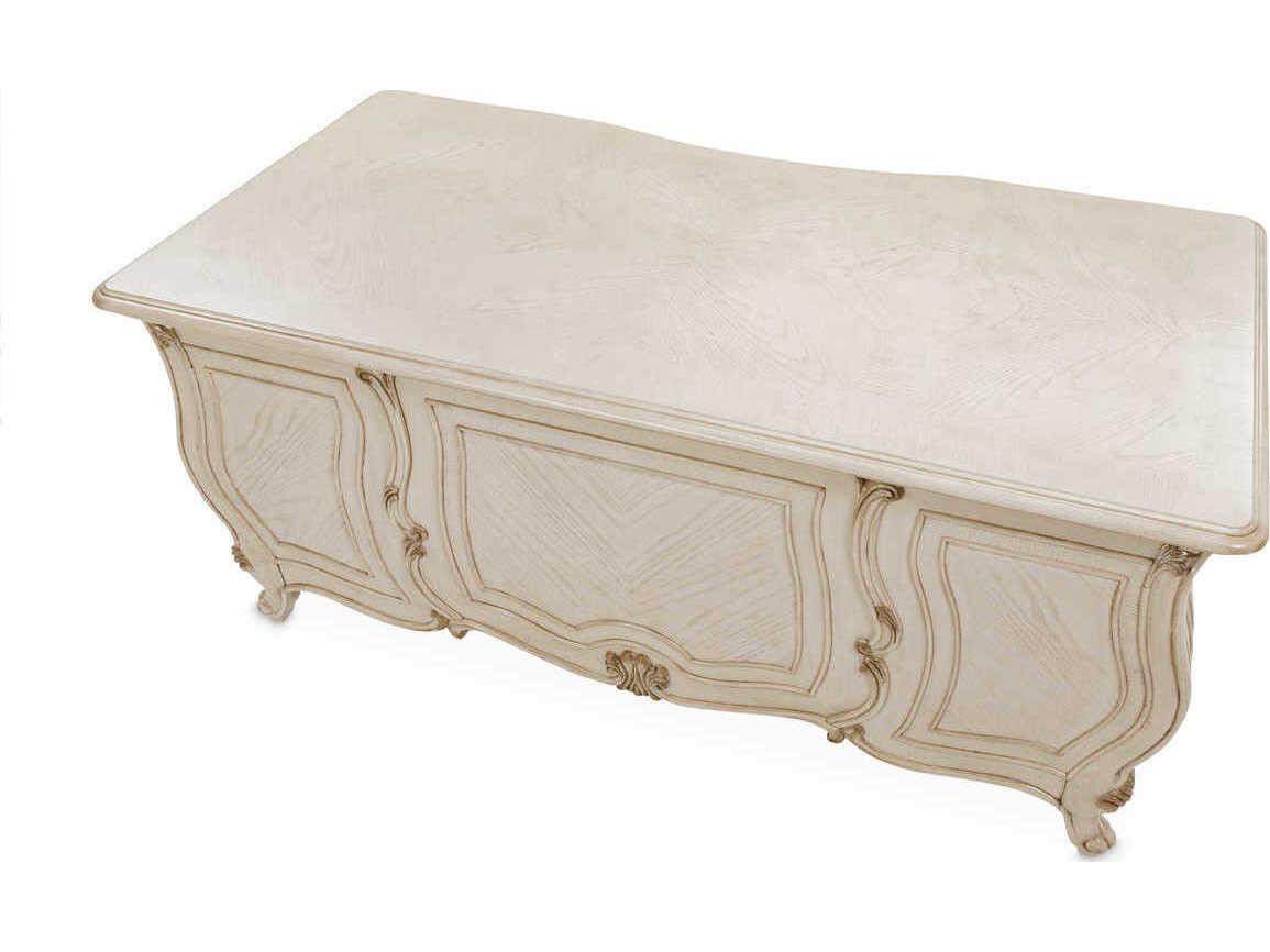 Luxecor Gilded Champagne White Poplar Wood Executive Desk