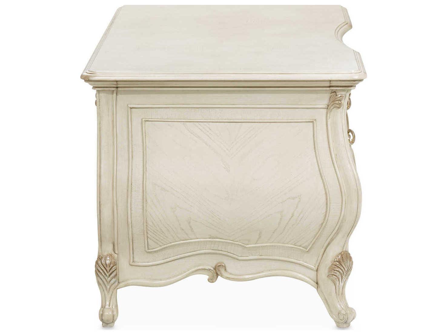 Luxecor Gilded Champagne White Poplar Wood Executive Desk