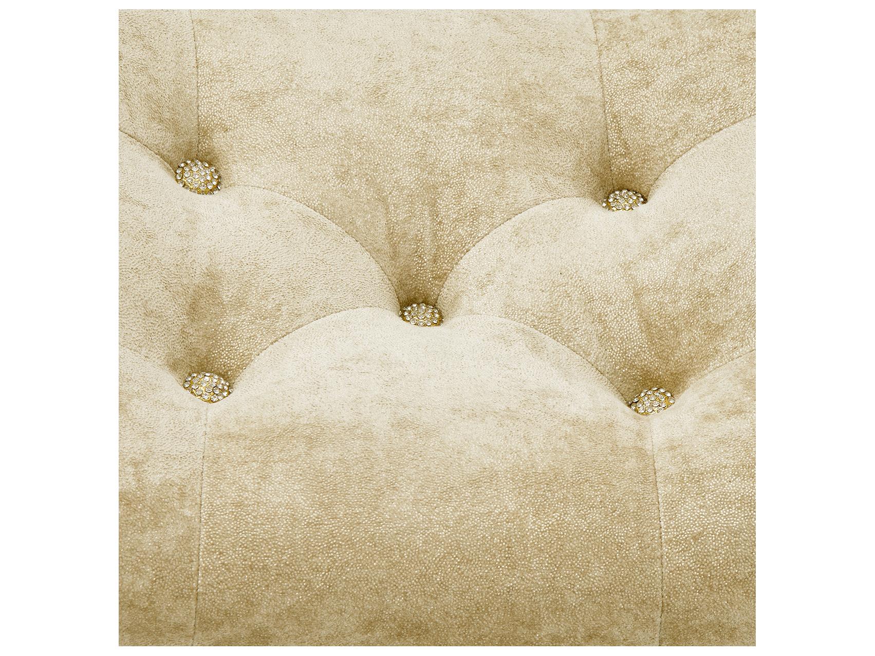 Michael Amini Platine De Royale Champagne Upholstered Accent Bench