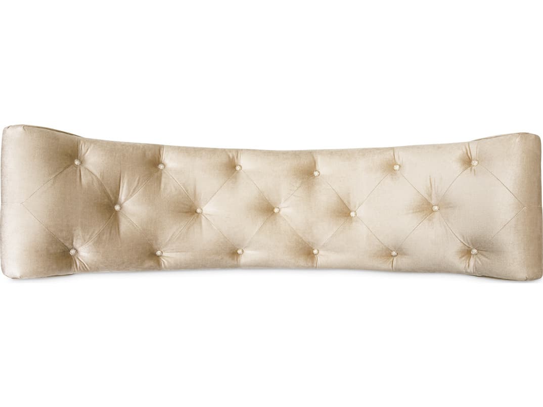 Michael Amini Platine De Royale Champagne Upholstered Accent Bench