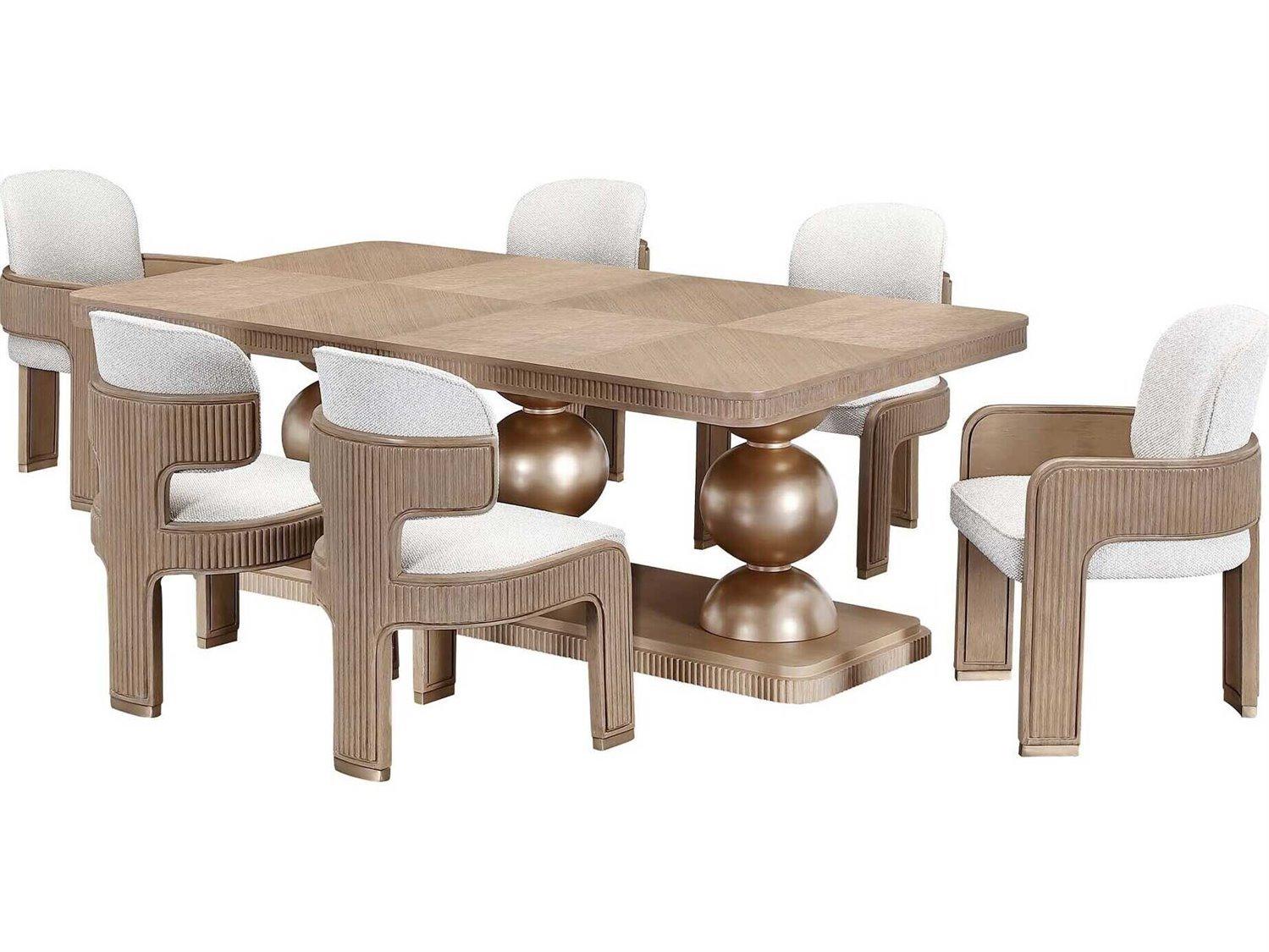 Michael Amini West Kensington Rubberwood Dining Room Set