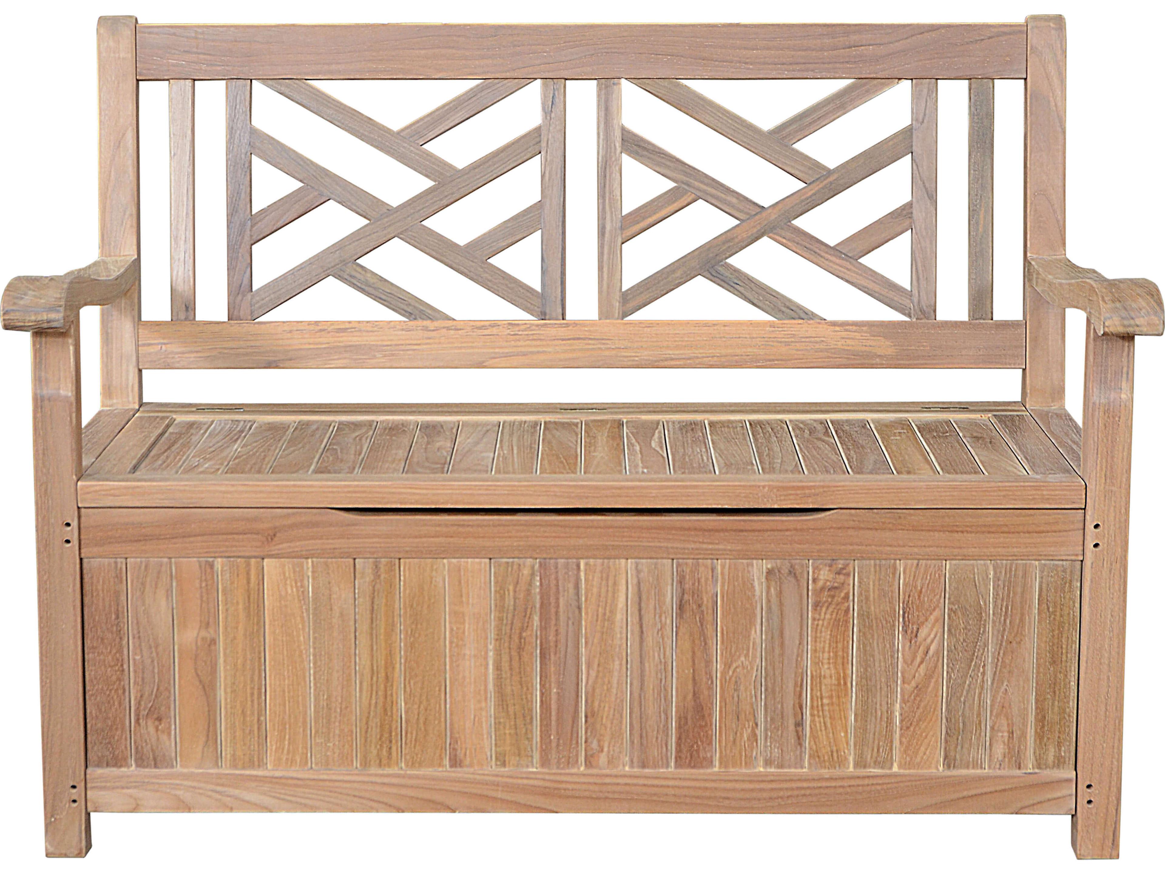 Anderson Teak Vilano Storage Outdoor Patio Bench