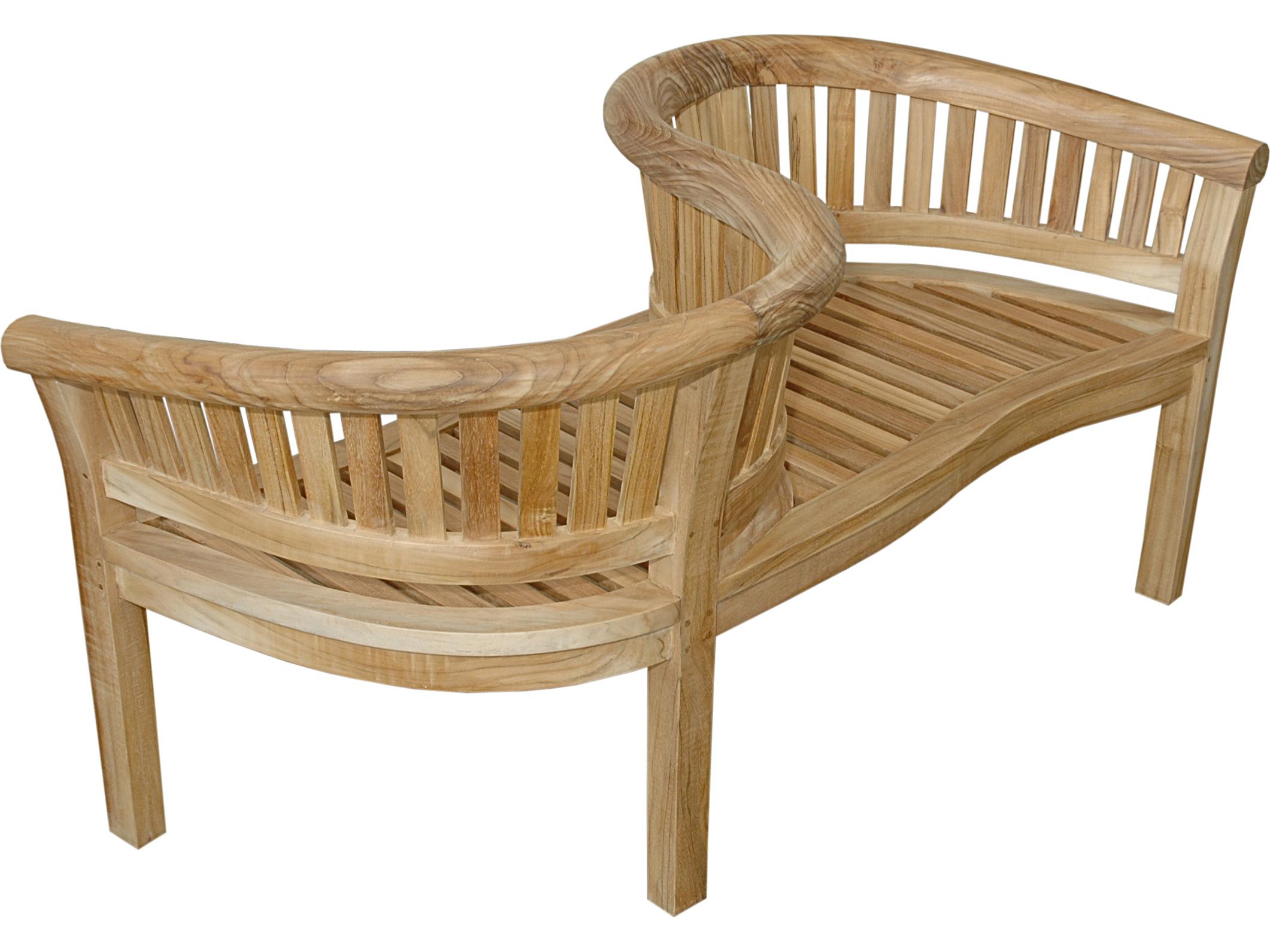 Anderson Teak Curve Outdoor Patio Bench