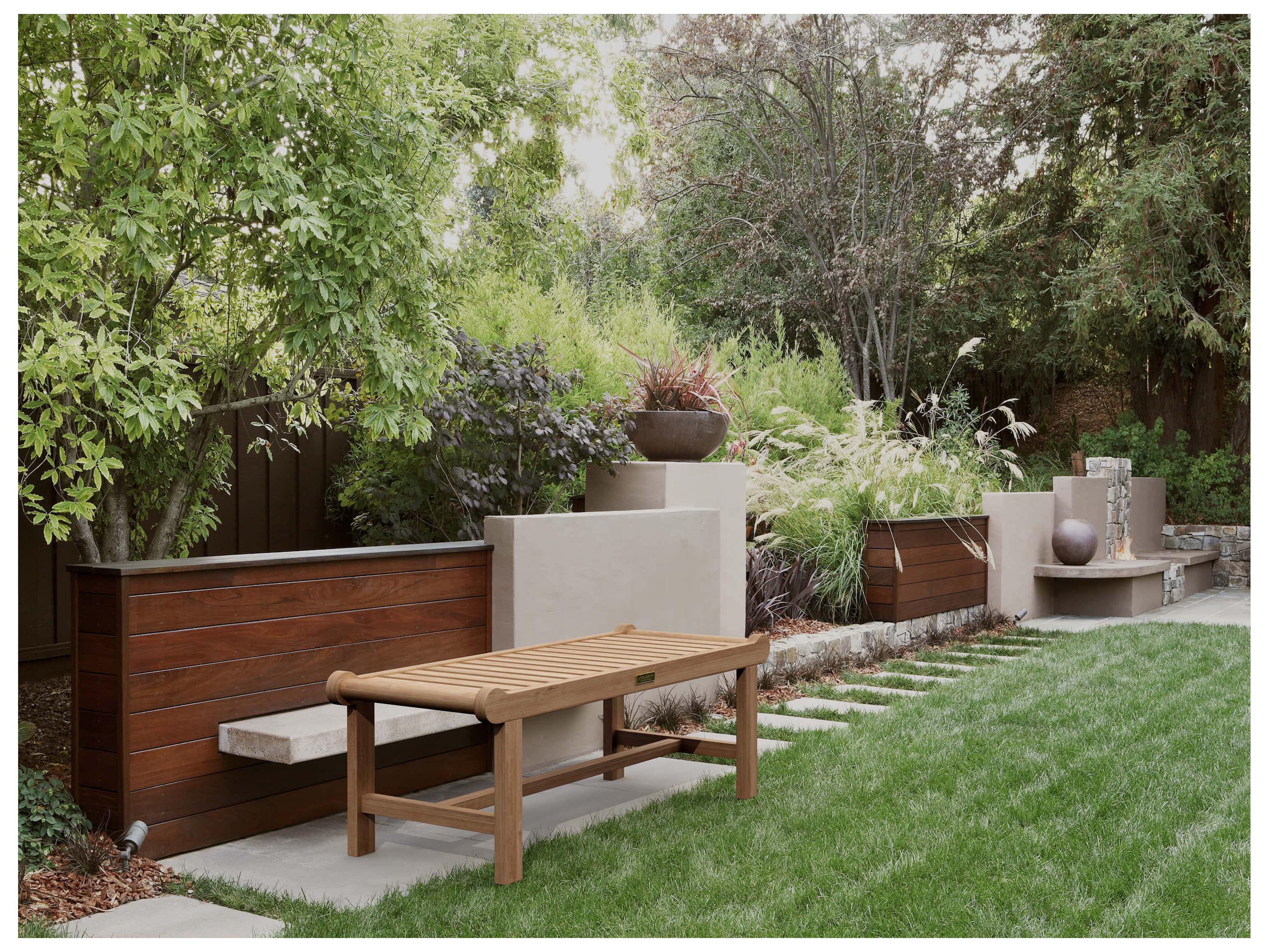 Anderson Teak Cambridge 2-Seater Backless Outdoor Bench