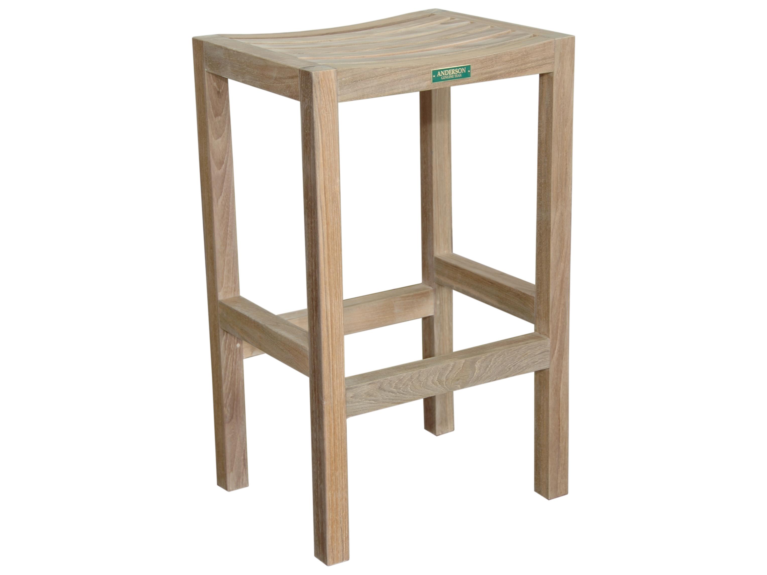 Anderson Teak New Montego Backless Outdoor Bar Chair