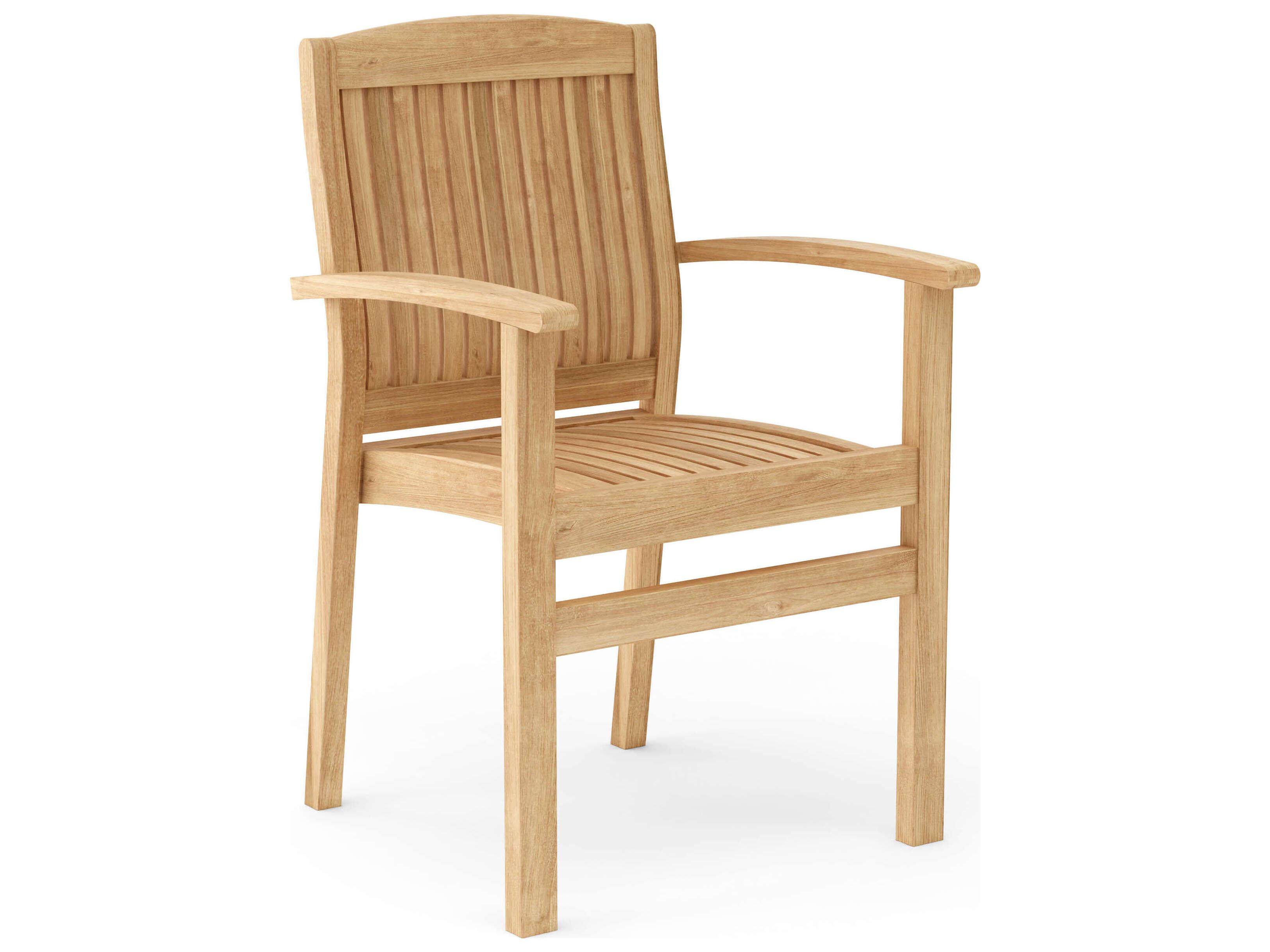 Anderson Teak Sahara Stackable Dining Armchair Set of 4