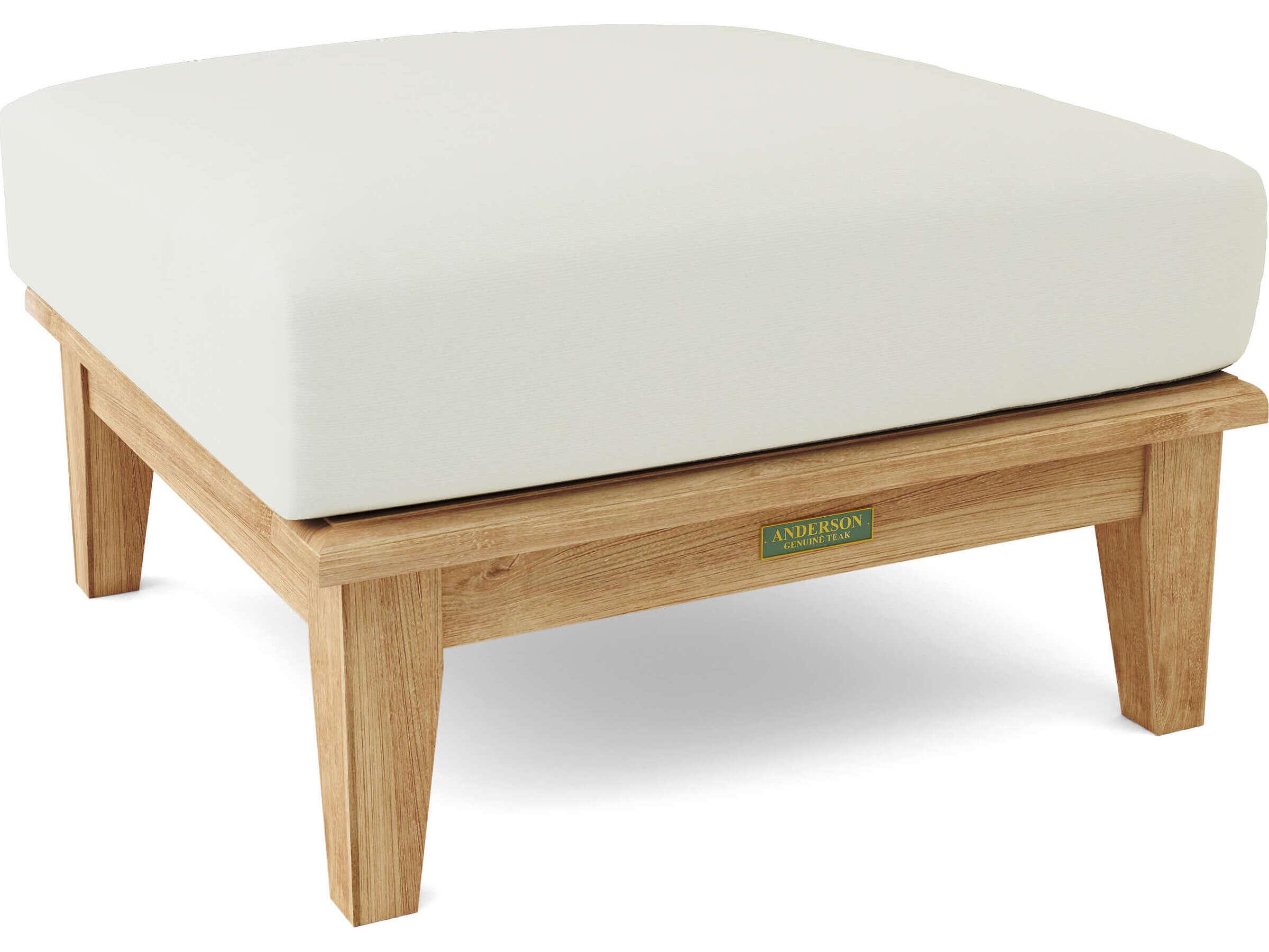 Anderson Teak Brianna Outdoor Ottoman with Cushion