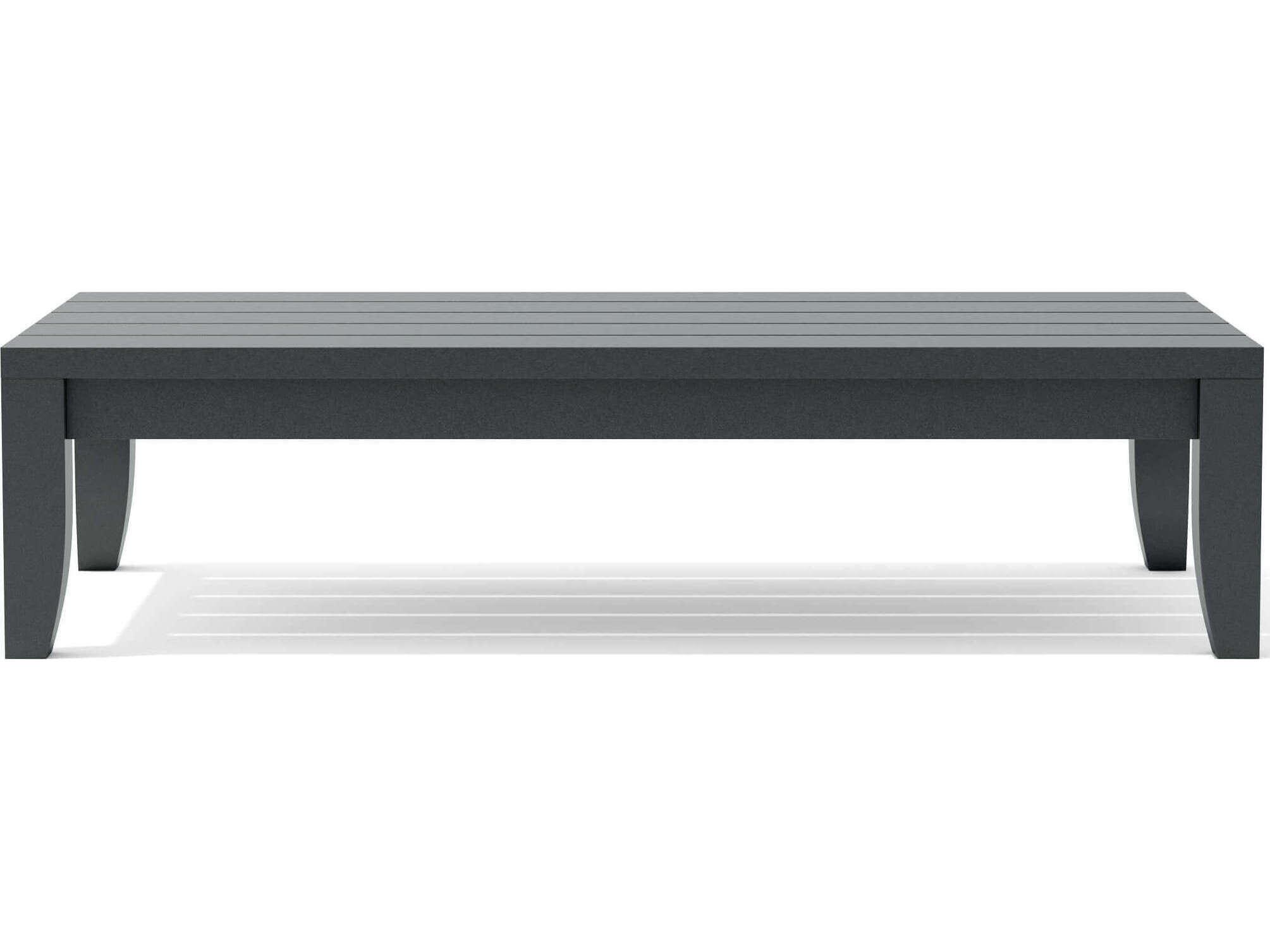 Anderson Teak Coronado Aluminum Dark Grey Rectangular Patio Coffee Table