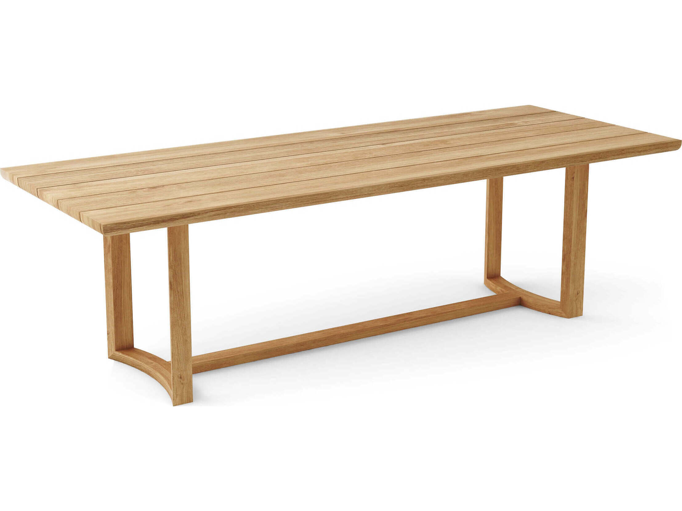 Anderson Teak Catania Natural Rectangular Outdoor Patio Dining Table