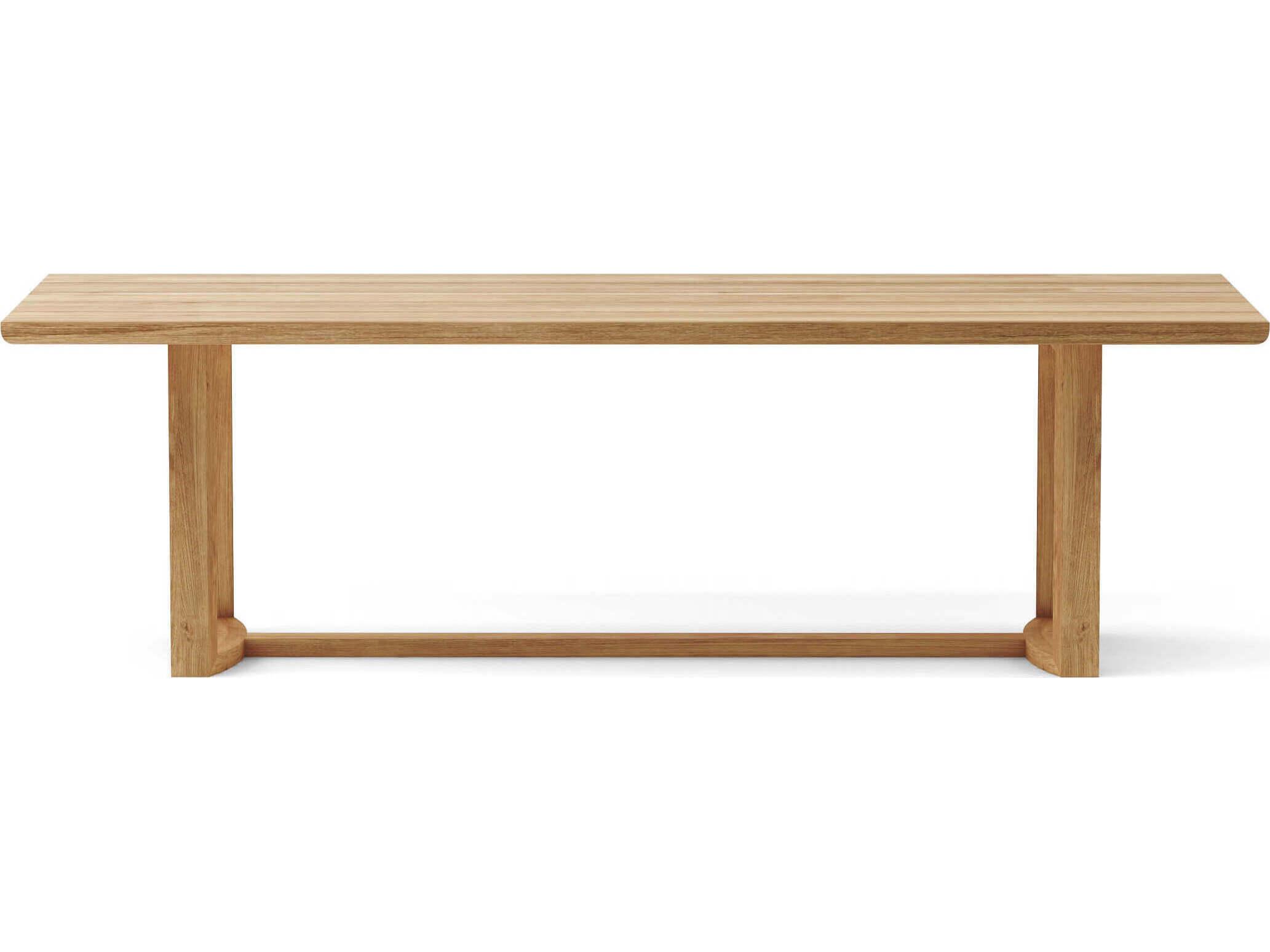 Anderson Teak Catania Natural Rectangular Outdoor Patio Dining Table