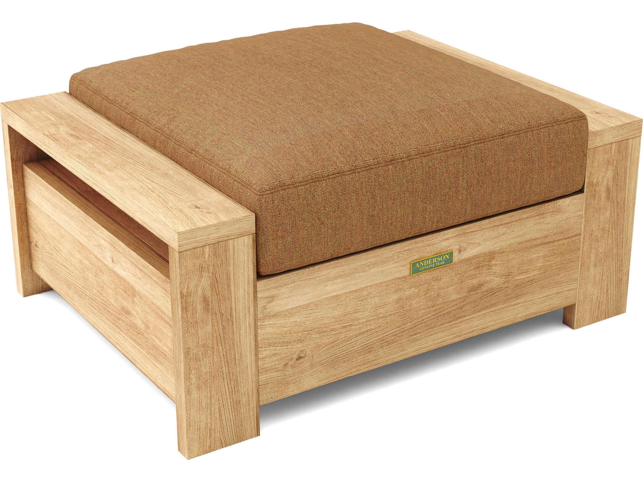 Anderson Teak Madera Deep Seating Teak Outdoor Patio Ottoman