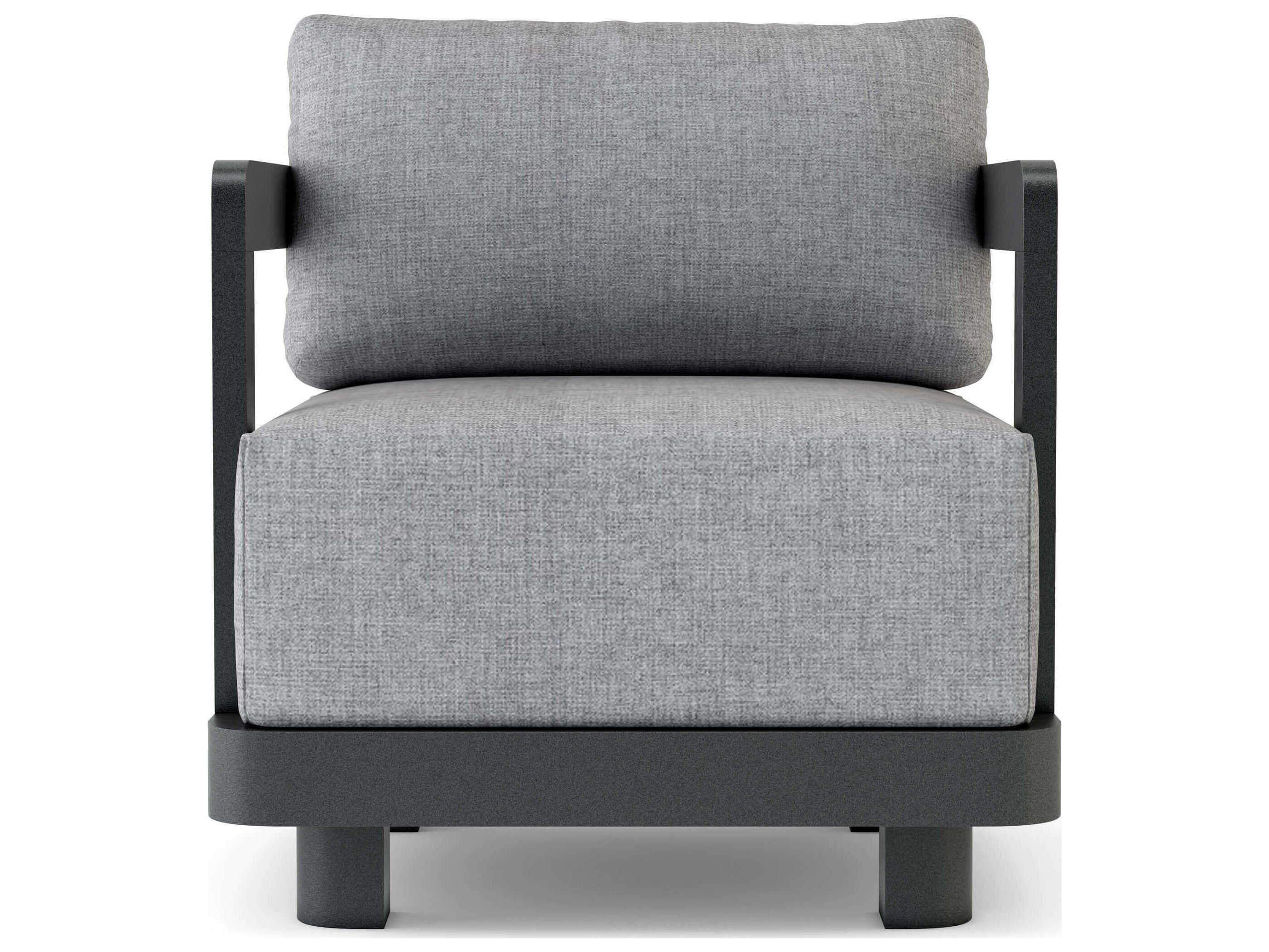 Anderson Teak Granada Aluminum Dark Grey Deep Seating Outdoor Lounge Chair