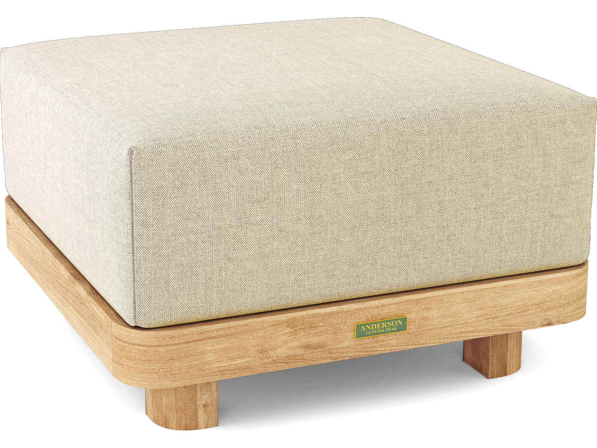 Anderson Teak Granada Deep Seating Teak Outdoor Patio Ottoman