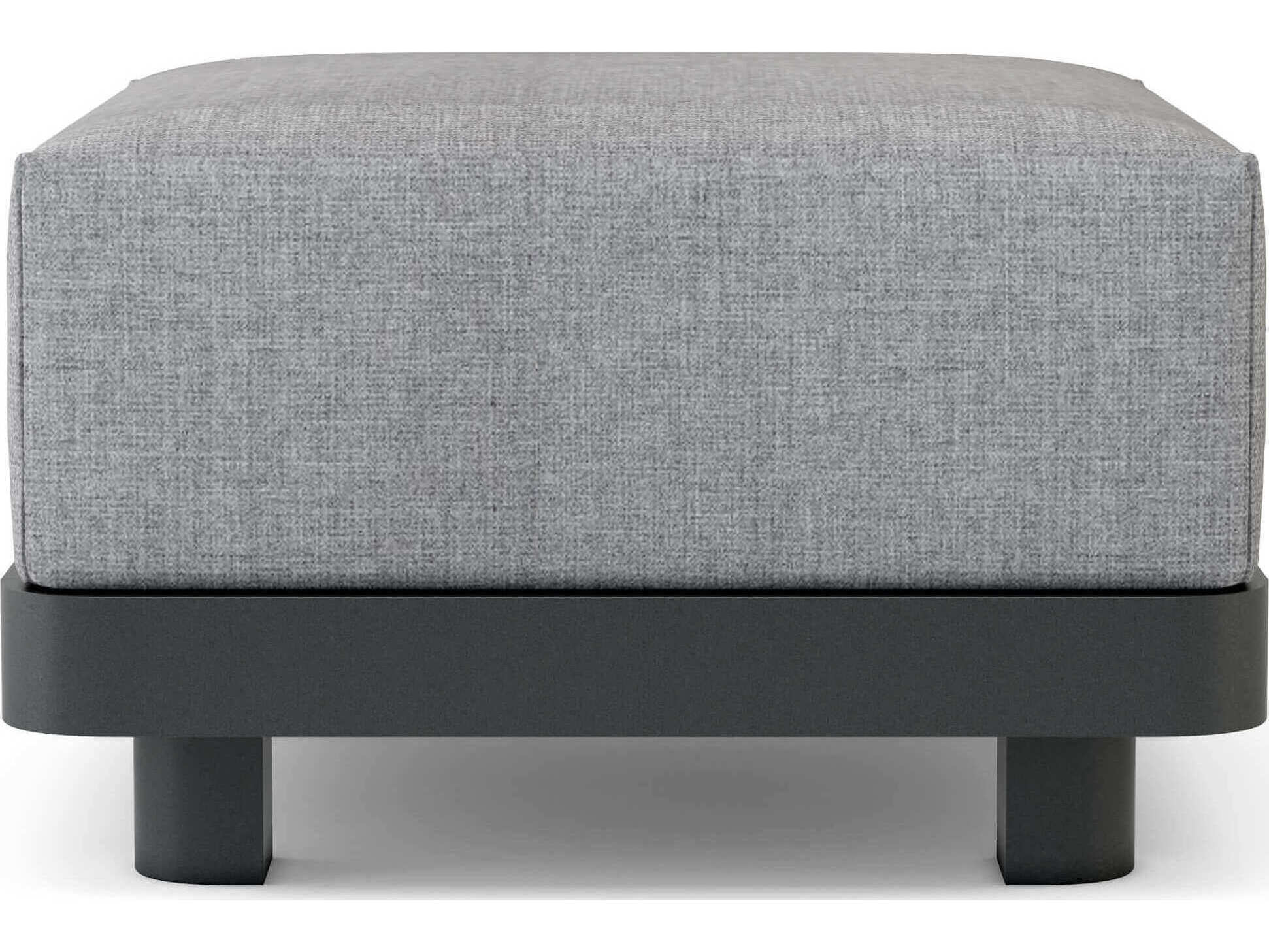 Anderson Teak Granada Aluminum Dark Grey Deep Seating Patio Ottoman