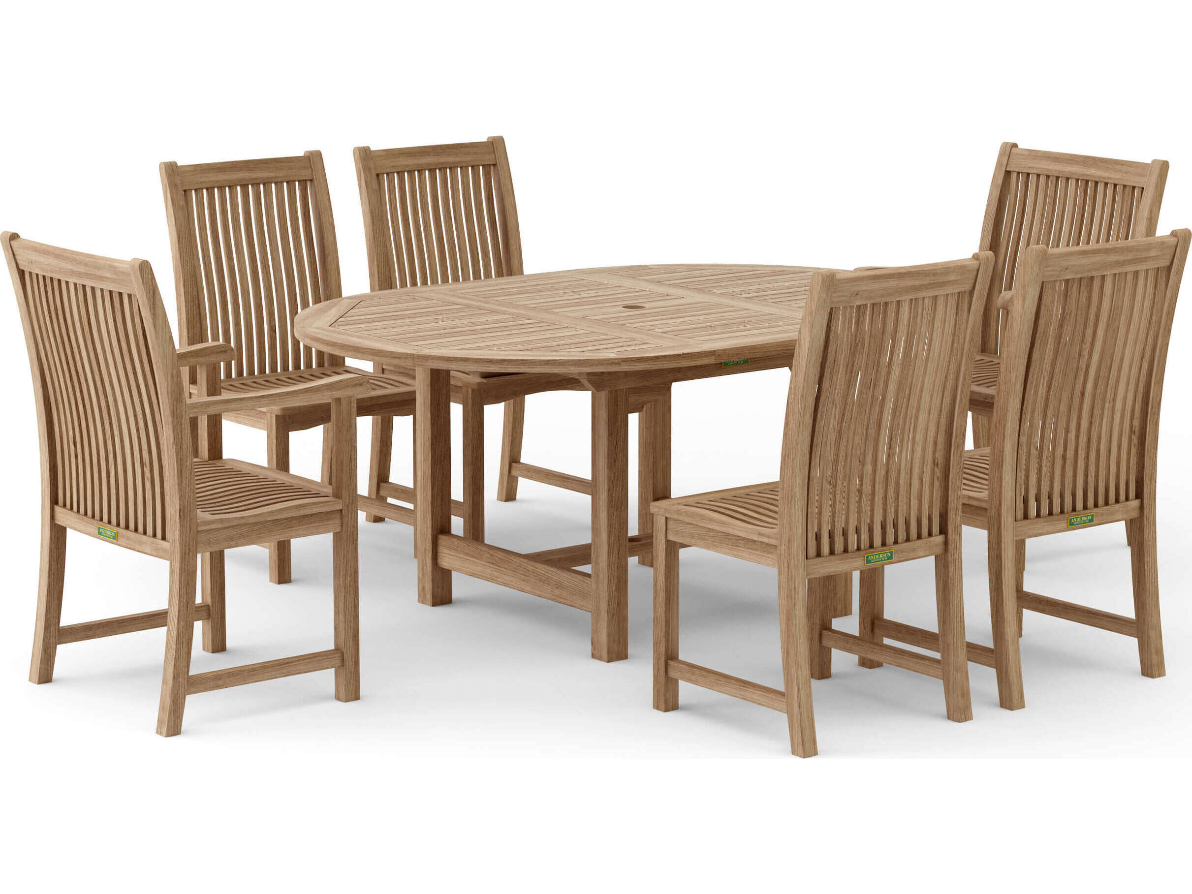 Anderson Teak Chicago Natural Outdoor Dining Set