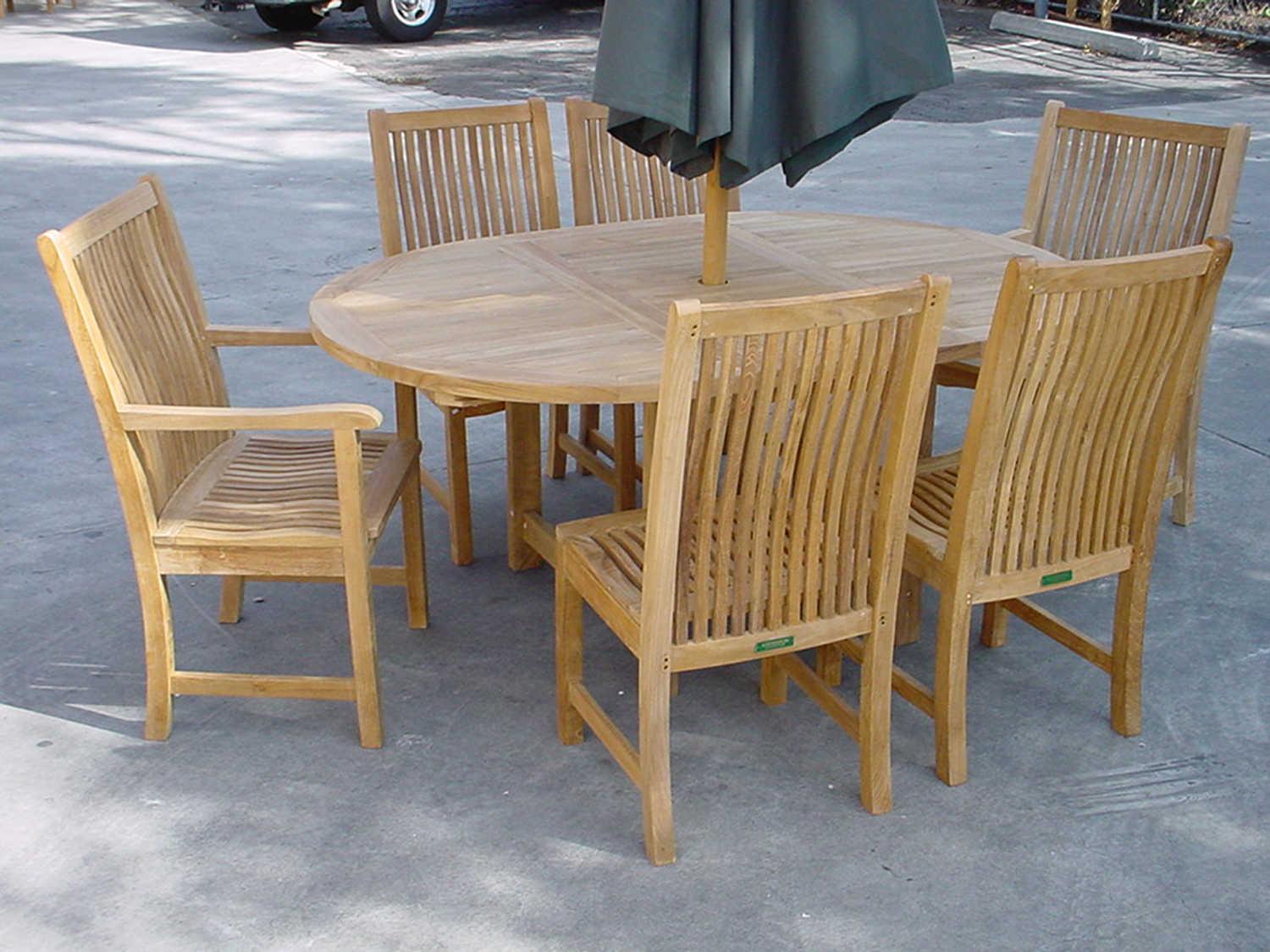 Anderson Teak Chicago Natural Outdoor Dining Set
