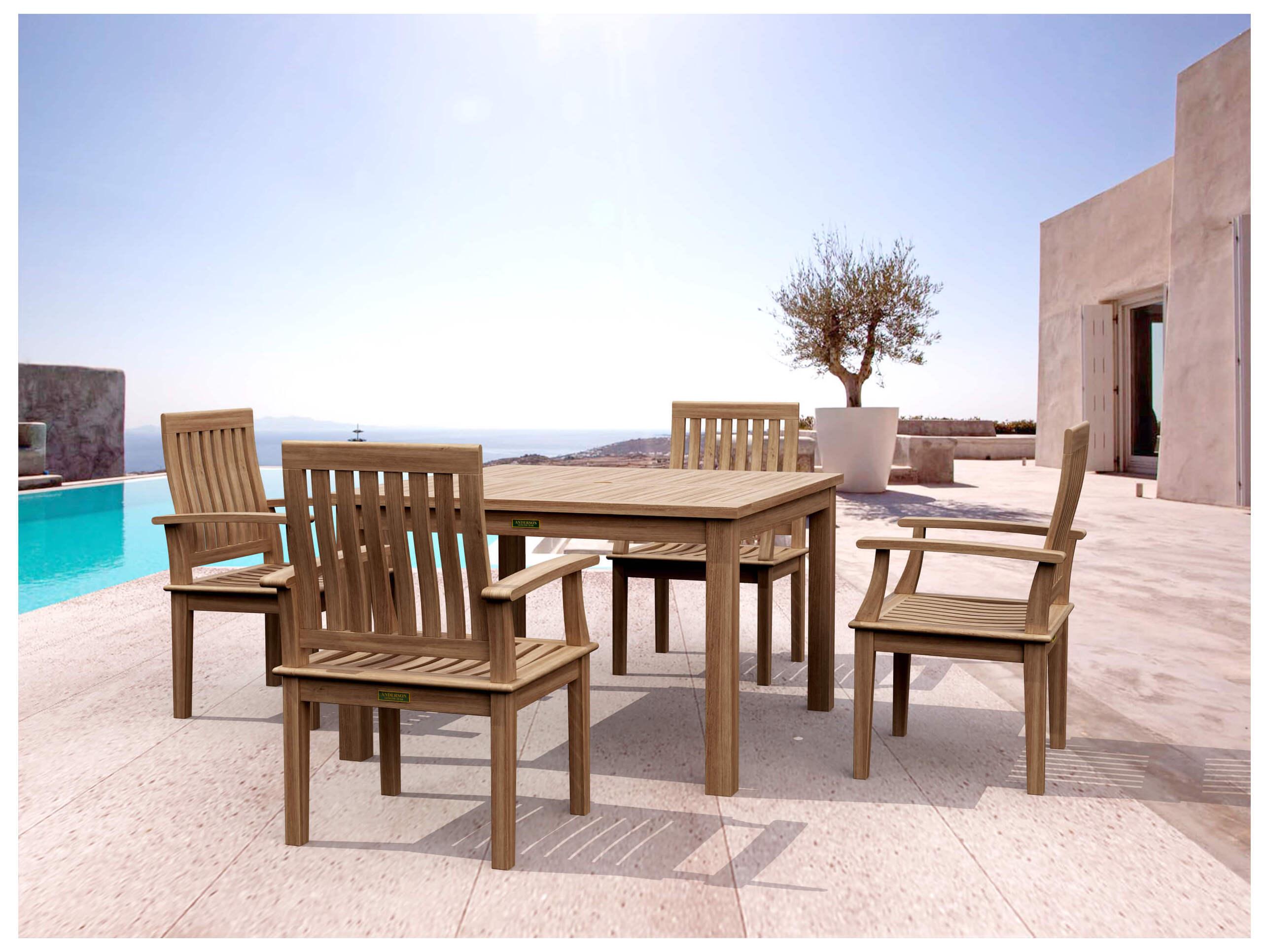 Anderson Teak Windsor Brianna 5-Piece Dining Table Set