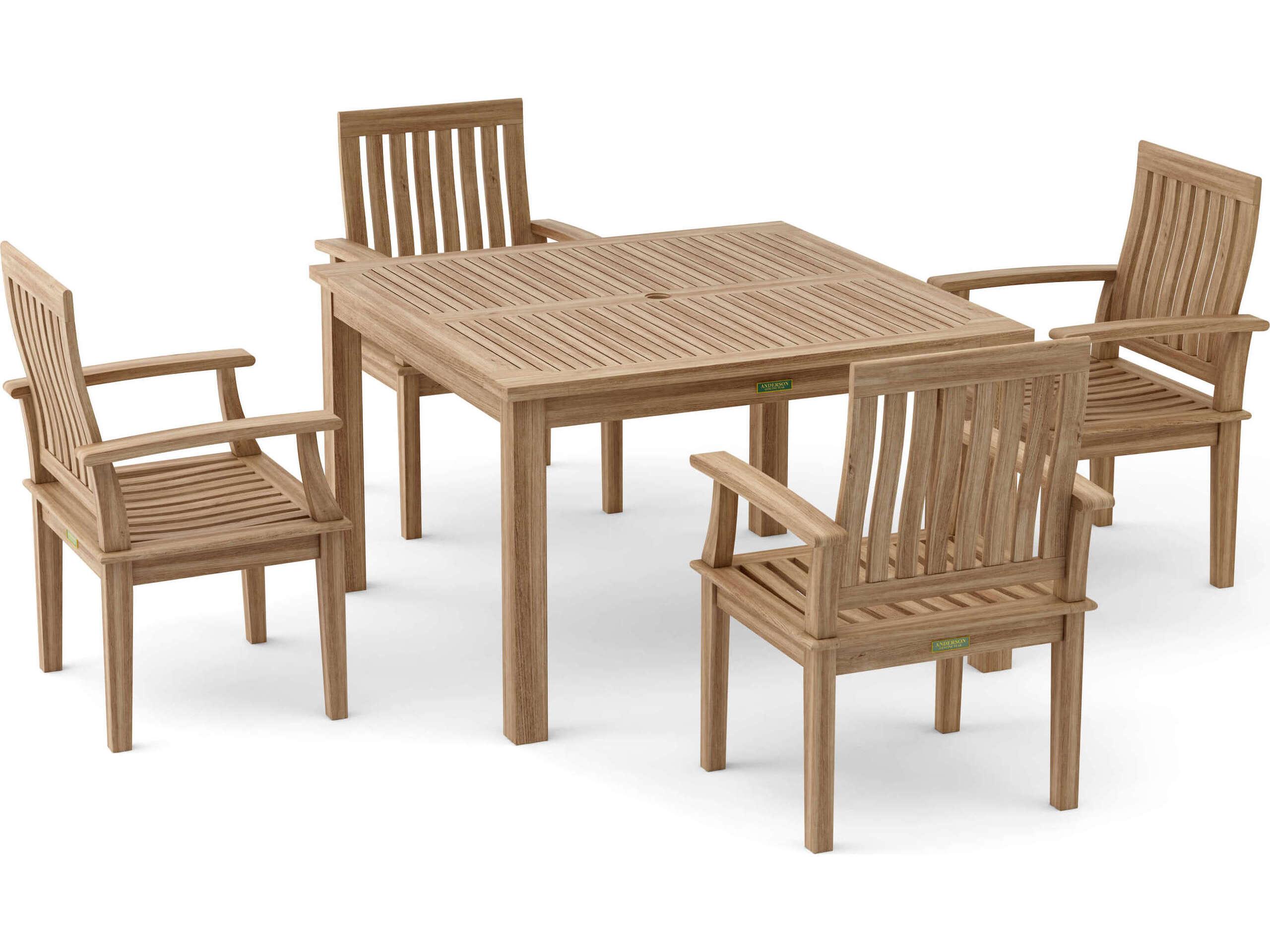 Anderson Teak Windsor Brianna 5-Piece Dining Table Set