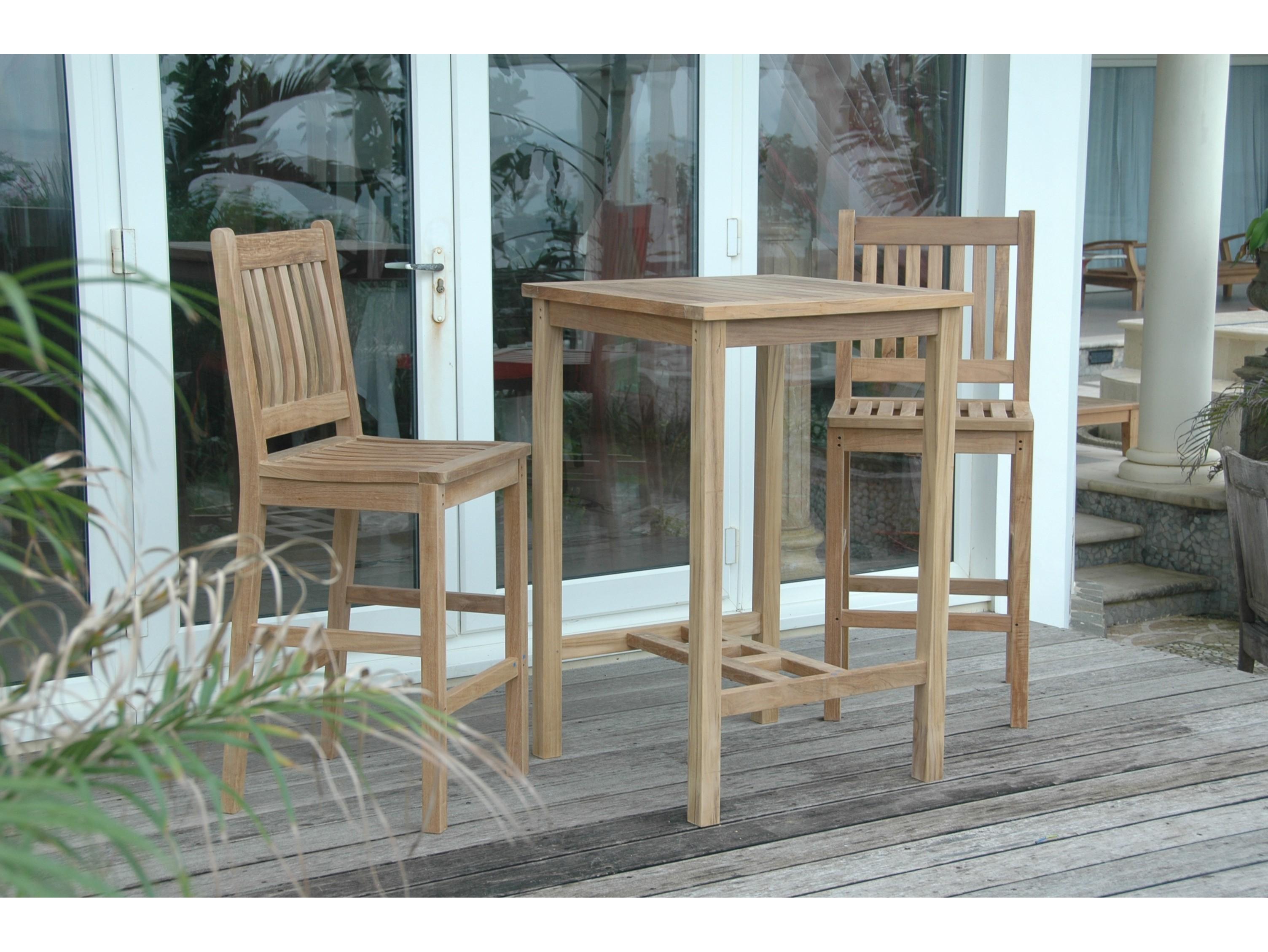 Anderson Teak Bahama Avalon 3-Piece Square Bar Set