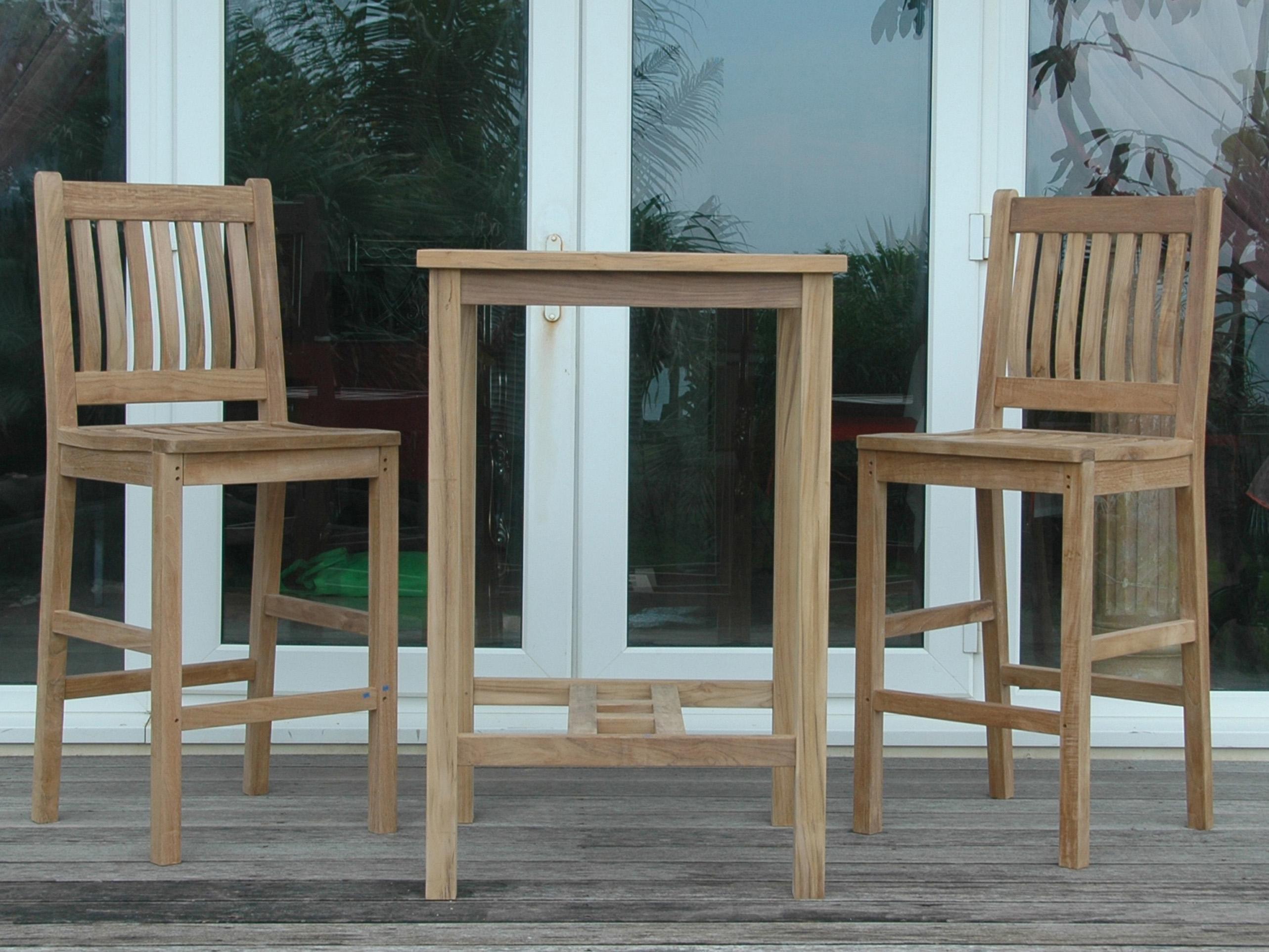 Anderson Teak Bahama Avalon 3-Piece Square Bar Set