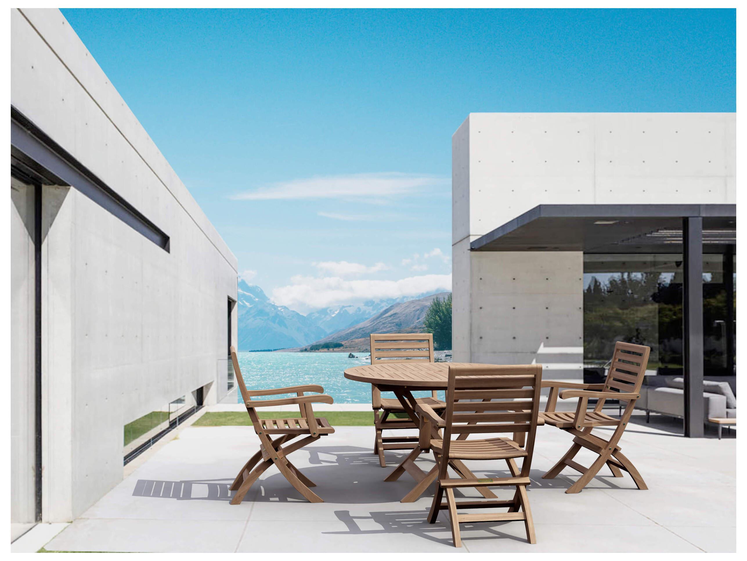 Anderson Teak Andrew Bahama 5-Piece Folding Patio Dining Set