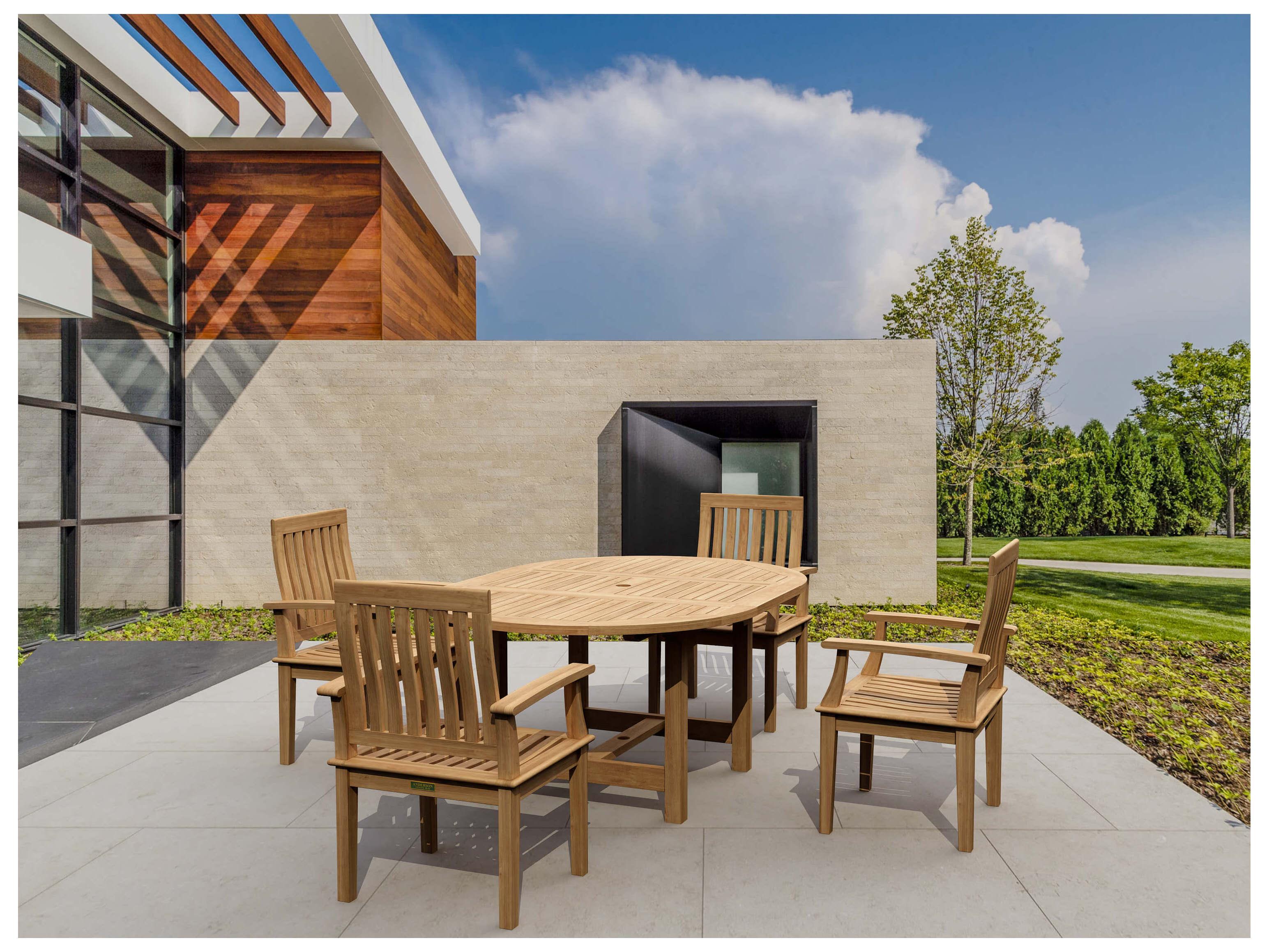 Anderson Teak Bahama Brianna 5-Piece Extension Patio Dining Set