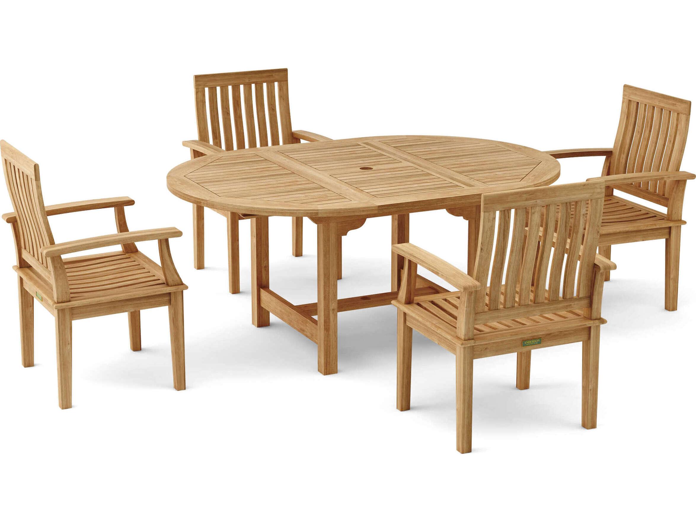 Anderson Teak Bahama Brianna 5-Piece Extension Patio Dining Set